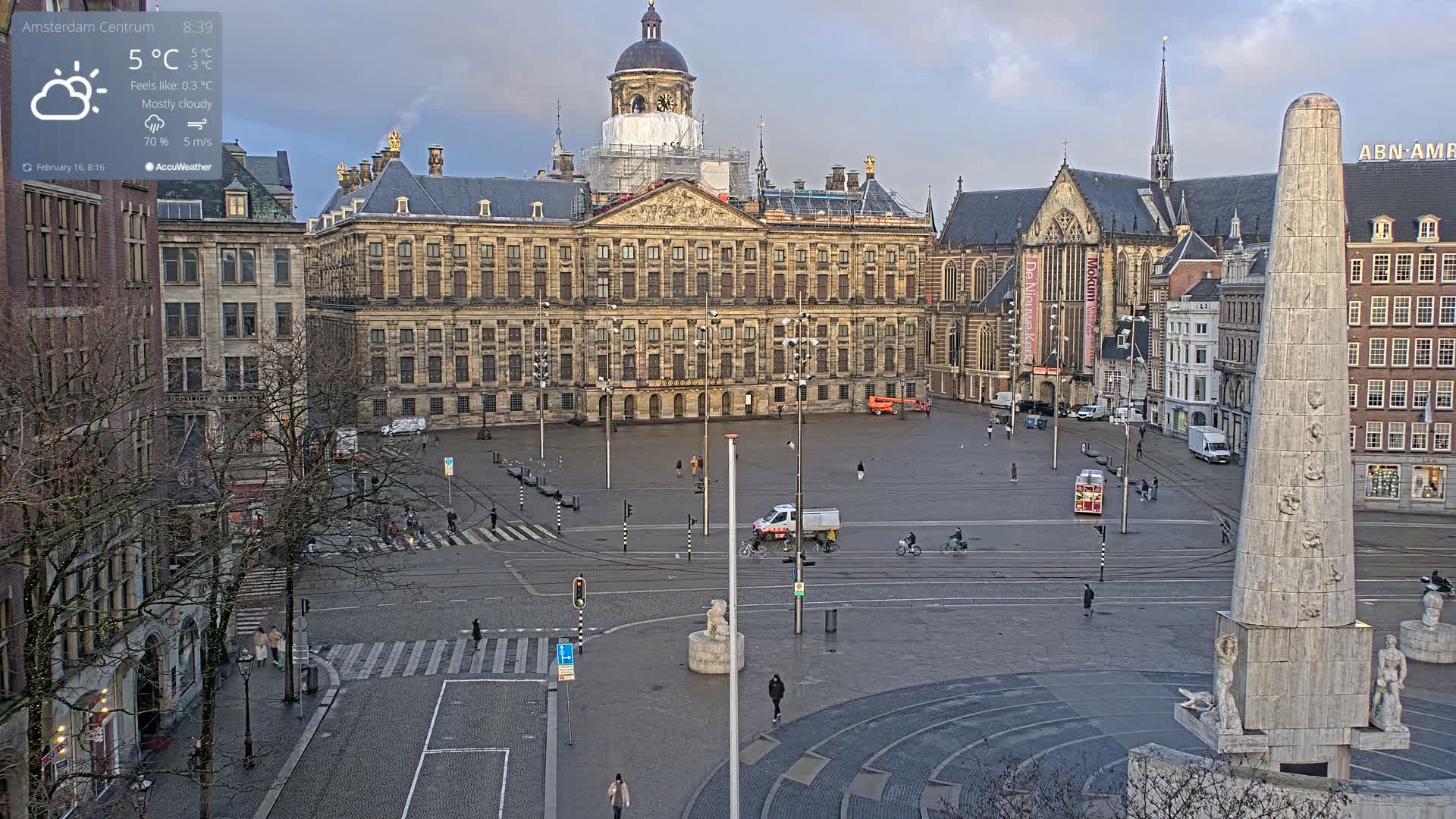 Amsterdam De Dam Square Live Cam - North Holland, Netherlands