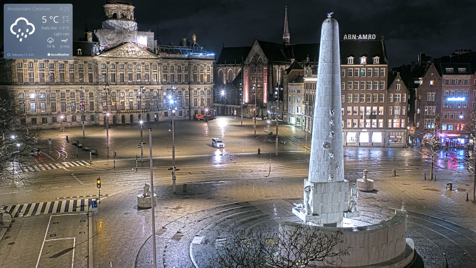 Amsterdam De Dam Square Live Cam - North Holland, Netherlands