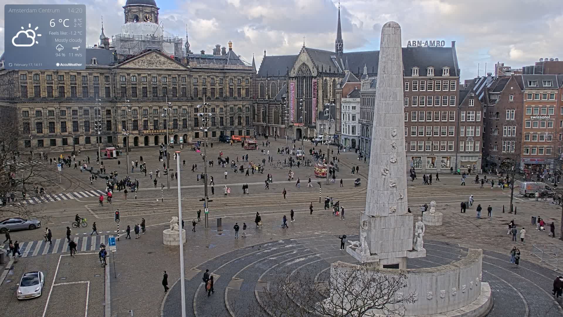 Amsterdam De Dam Square Live Cam - North Holland, Netherlands