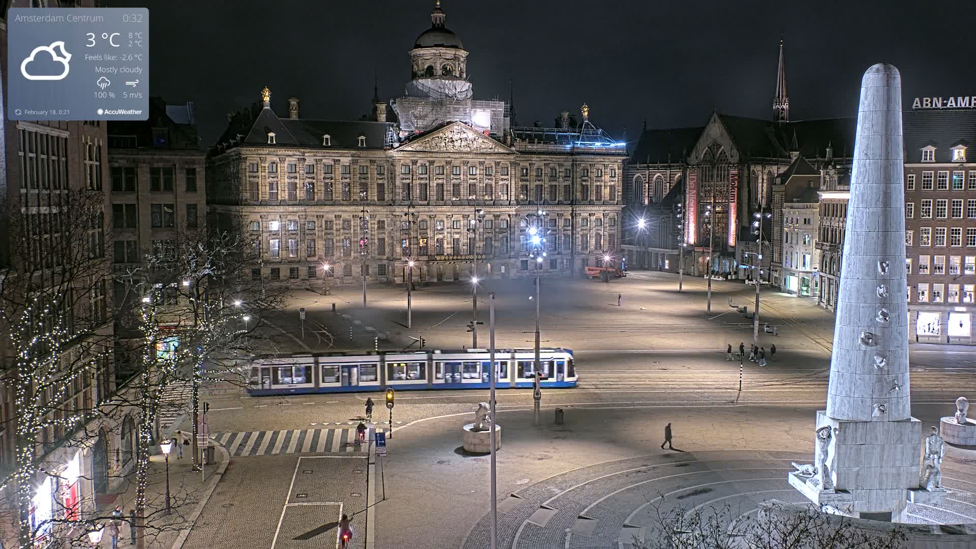 Amsterdam De Dam Square Live Cam - North Holland, Netherlands