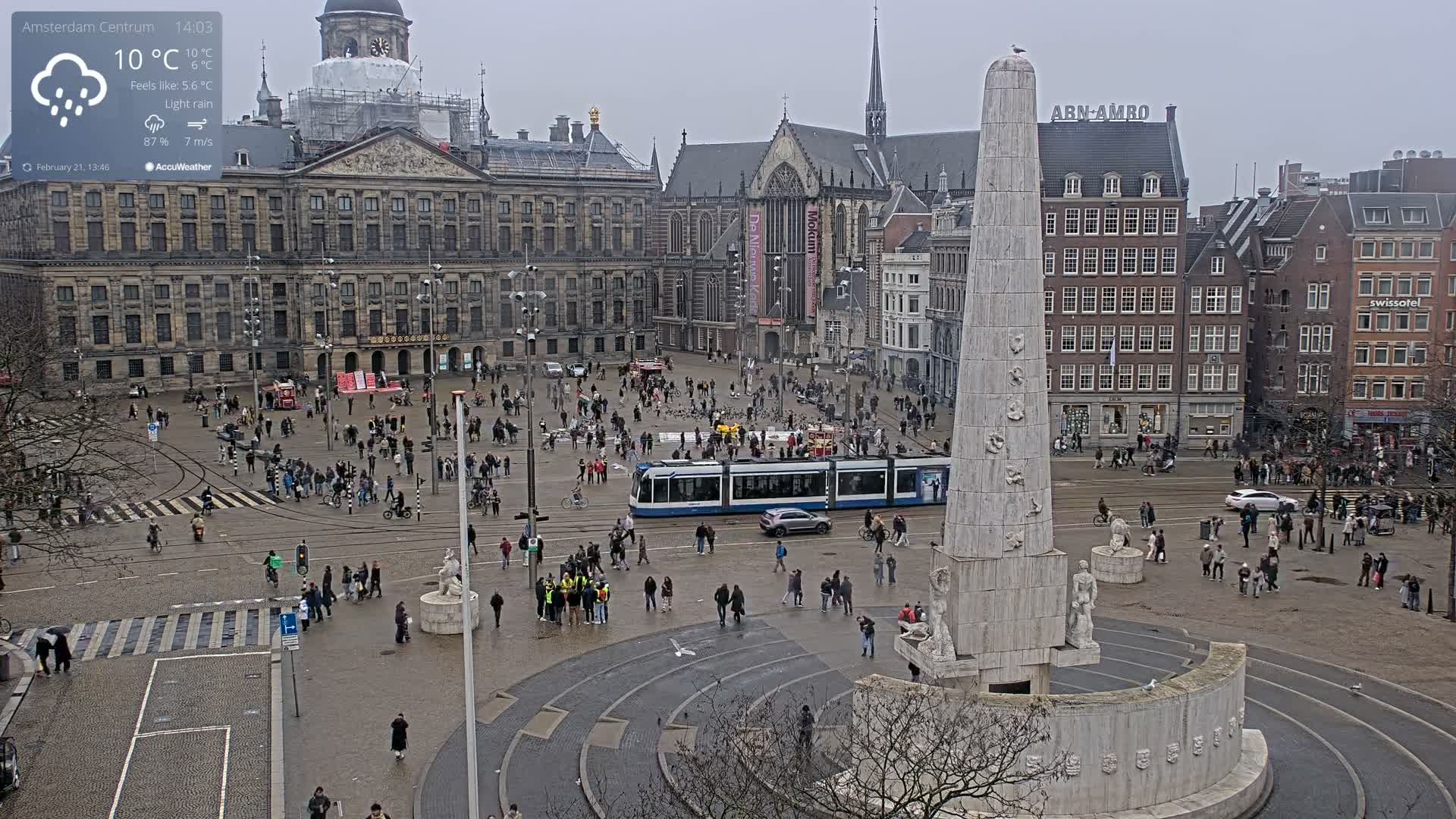 Amsterdam De Dam Square Live Cam - North Holland, Netherlands