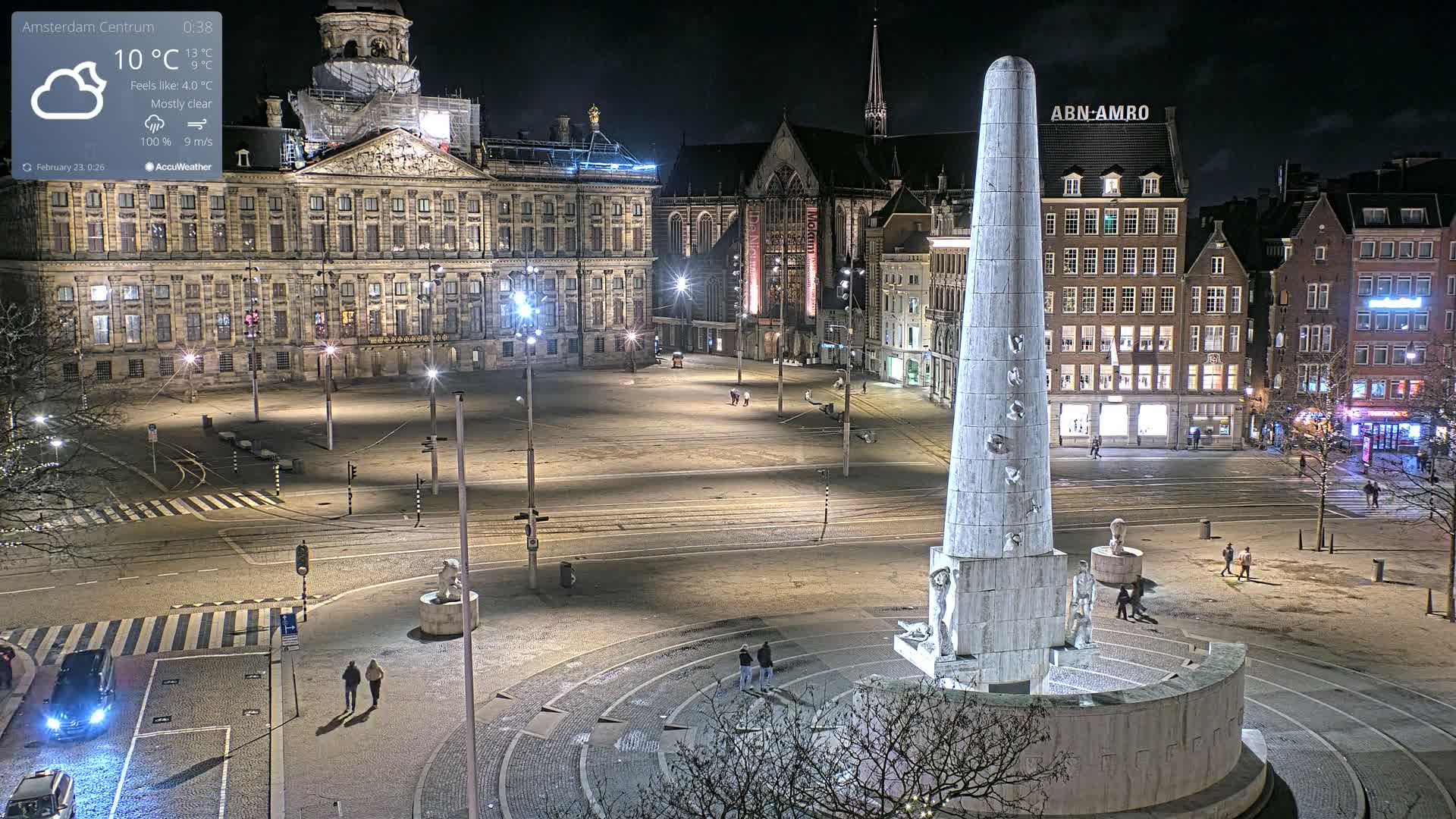 Amsterdam De Dam Square Live Cam - North Holland, Netherlands