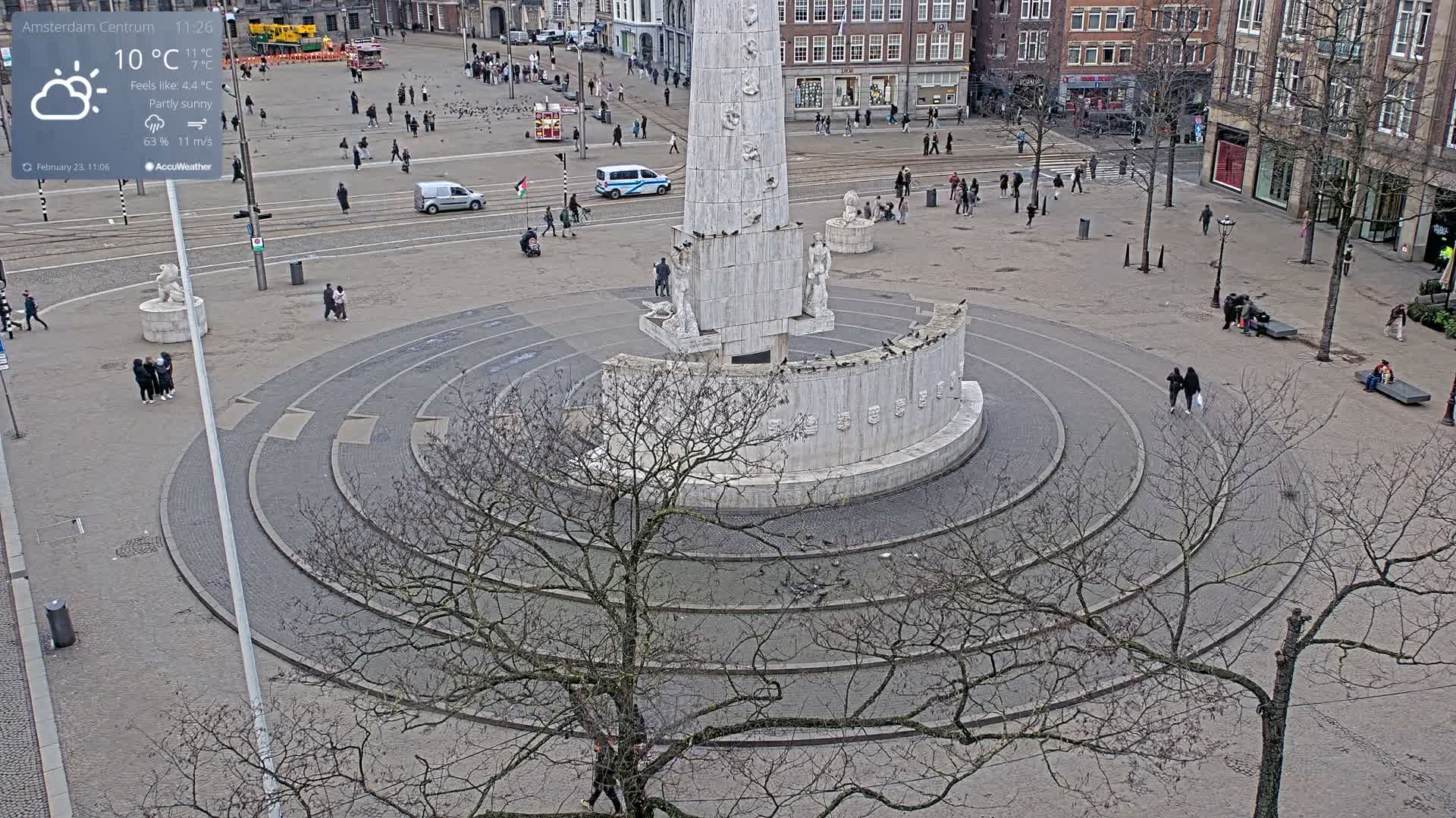 Amsterdam De Dam Square Live Cam - North Holland, Netherlands