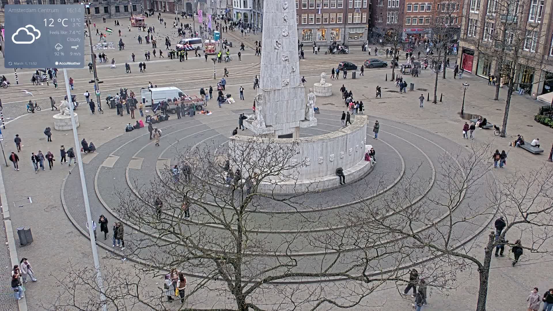 Amsterdam De Dam Square Live Cam - North Holland, Netherlands
