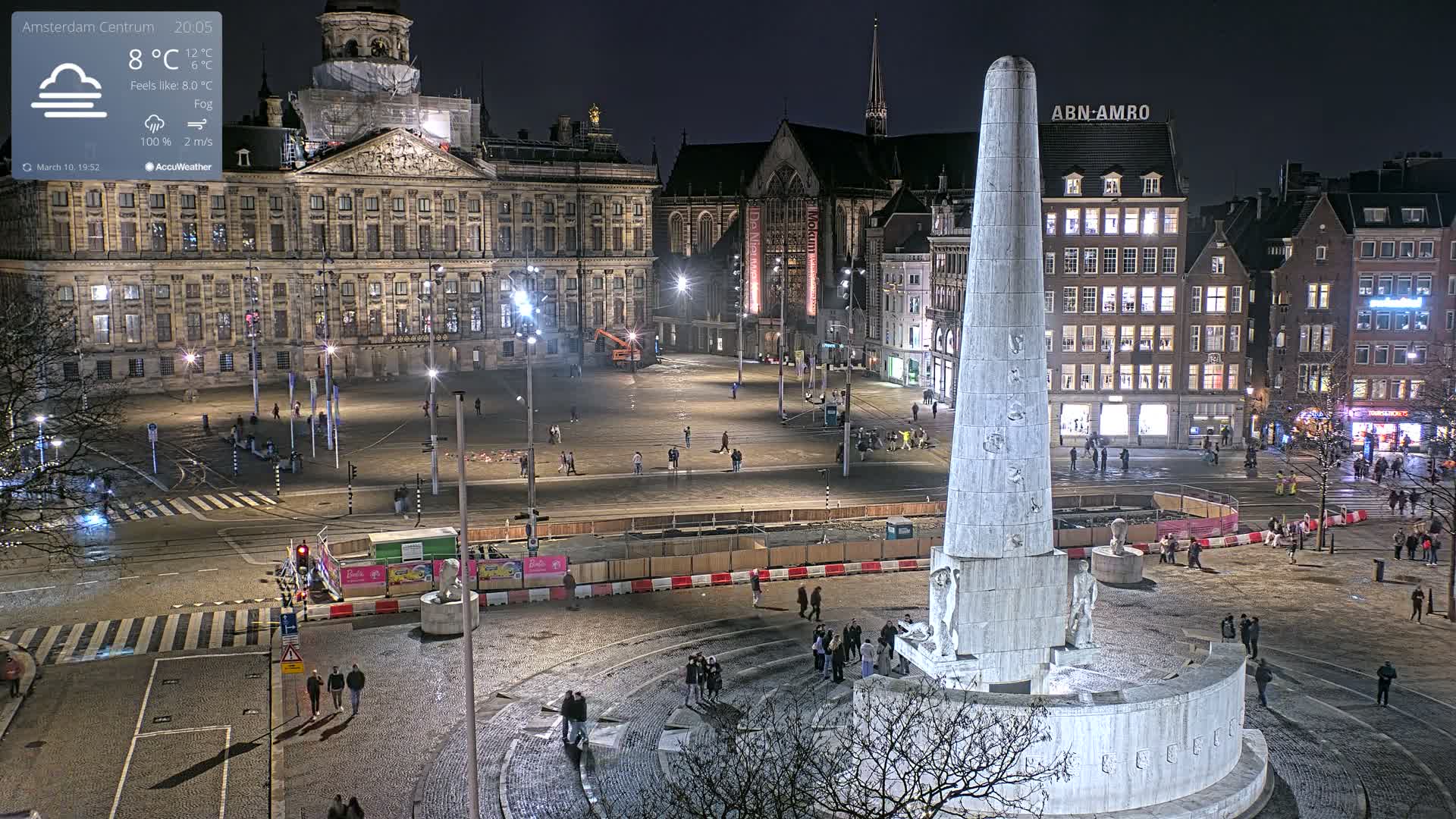 Amsterdam De Dam Square Live Cam - North Holland, Netherlands