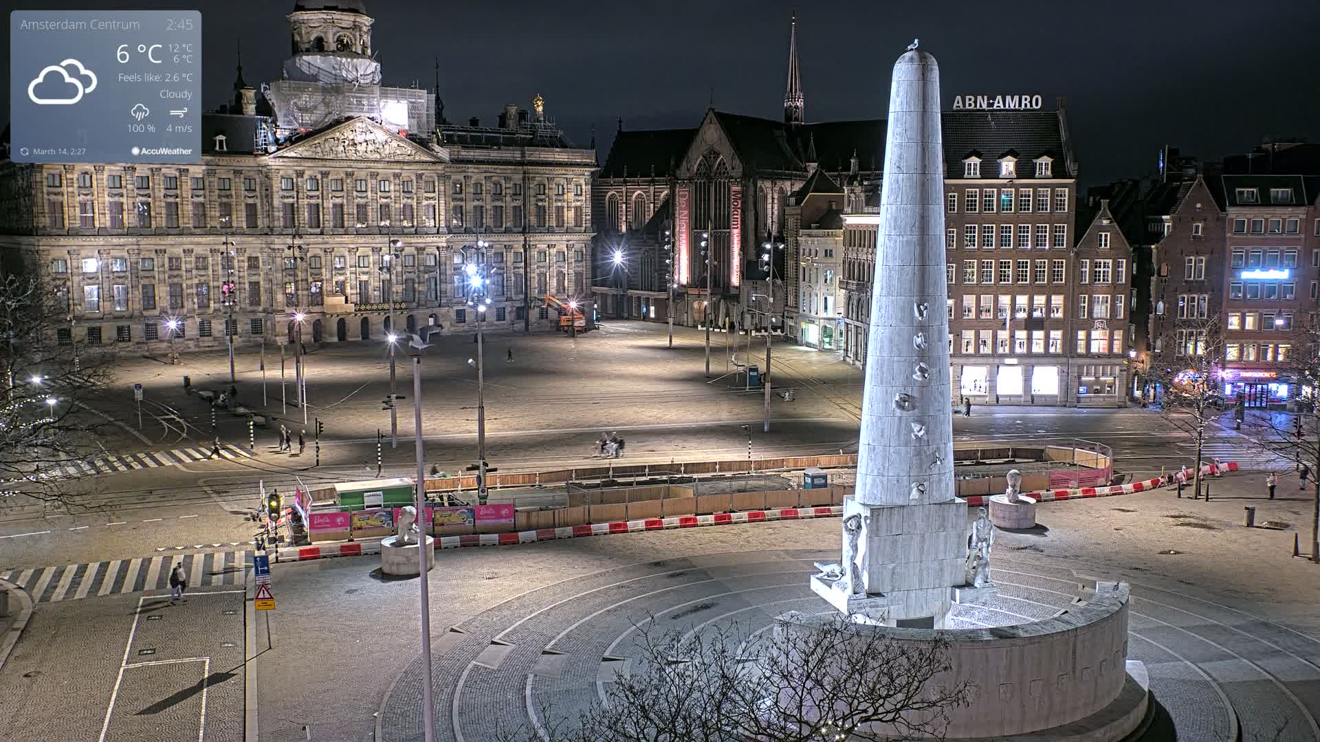 Amsterdam De Dam Square Live Cam - North Holland, Netherlands