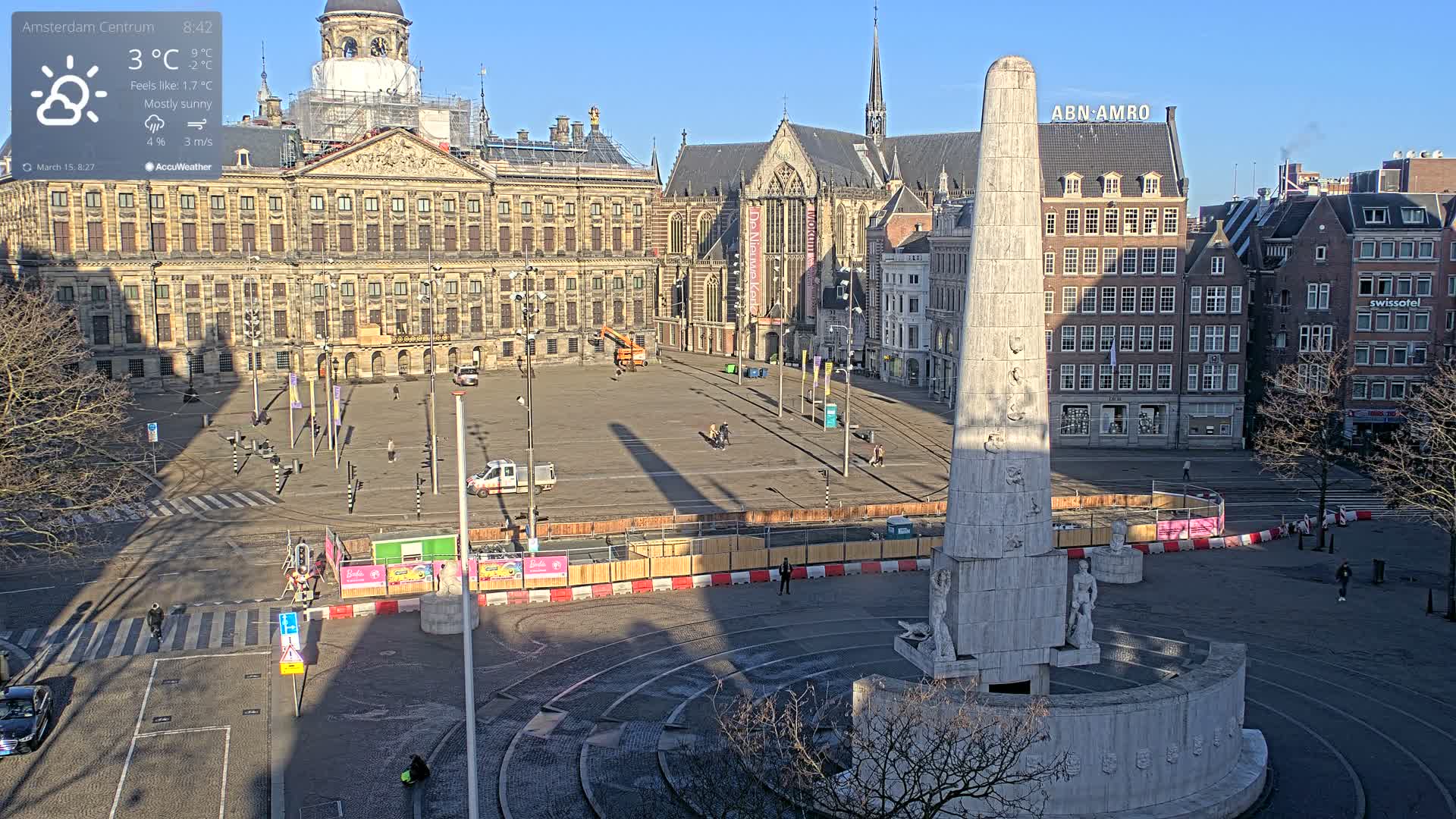 Amsterdam De Dam Square Live Cam - North Holland, Netherlands