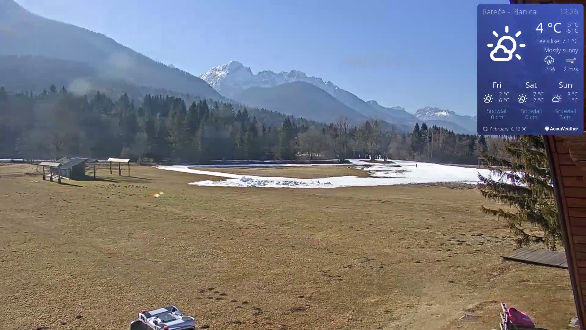 Ponca Rateče, Kranjska Gora Cross & Ski Country Tracks Live Cam - Jesenice, Gorenjska (Upper Carniola), Slovenia