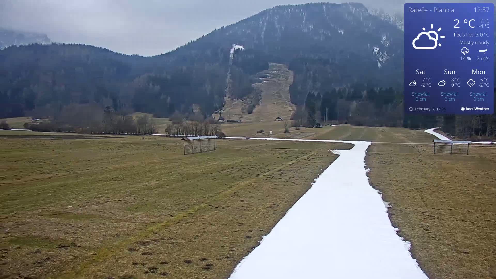 Ponca Rateče, Kranjska Gora Cross & Ski Country Tracks Live Cam - Jesenice, Gorenjska (Upper Carniola), Slovenia