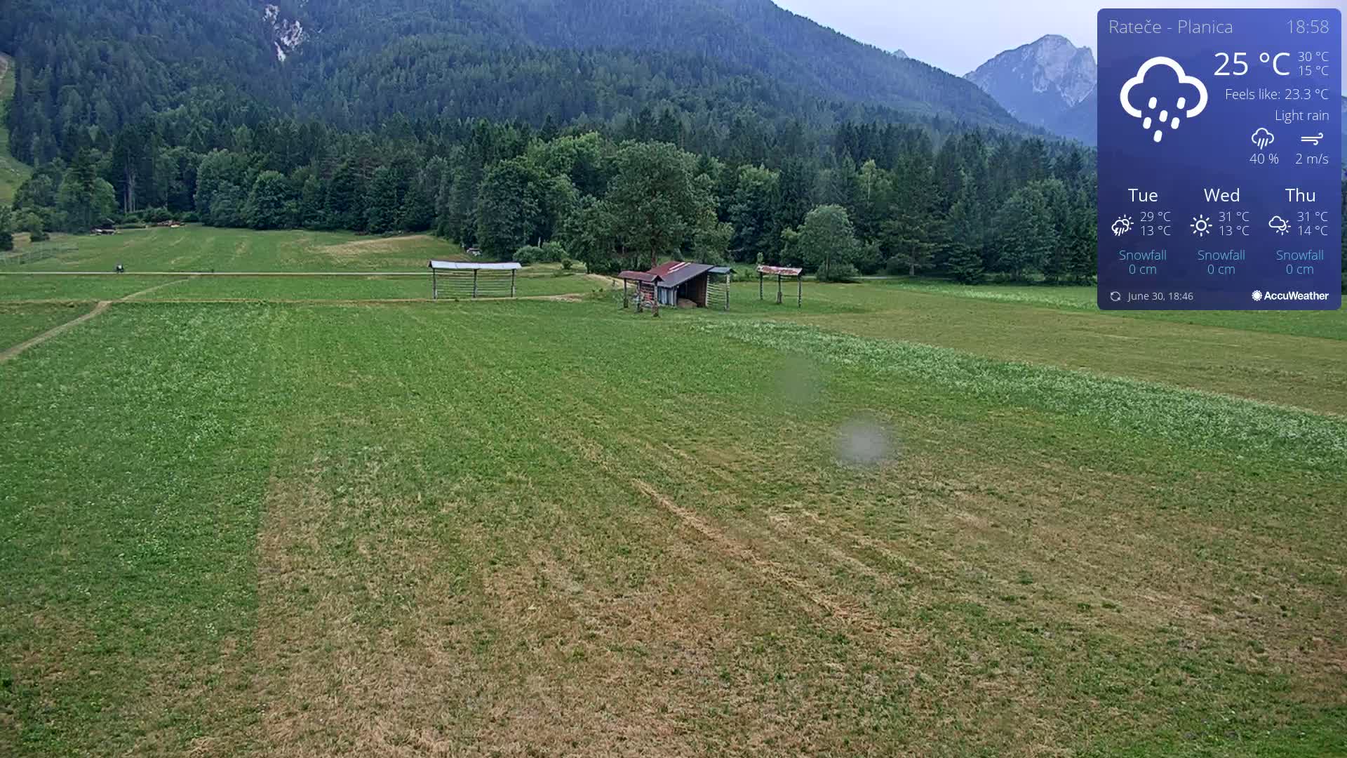 Ponca Rateče, Kranjska Gora Cross & Ski Country Tracks Live Cam - Jesenice, Gorenjska (Upper Carniola), Slovenia