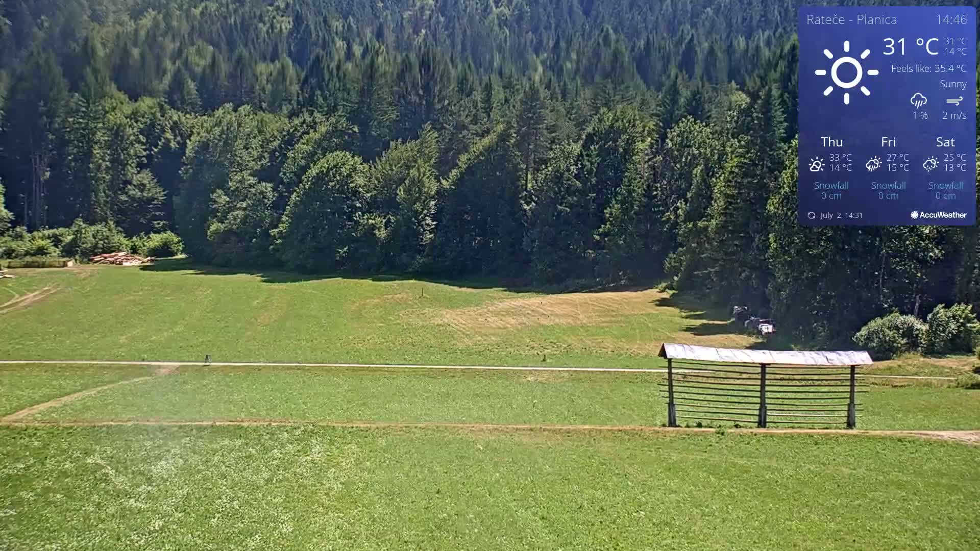 Ponca Rateče, Kranjska Gora Cross & Ski Country Tracks Live Cam - Jesenice, Gorenjska (Upper Carniola), Slovenia