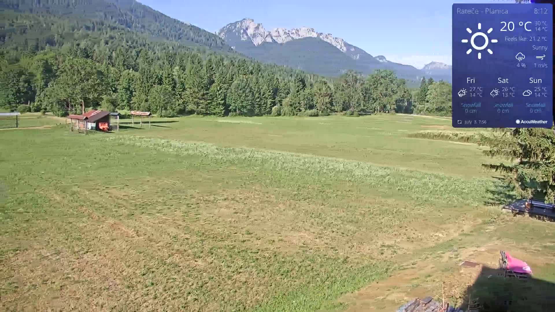 Ponca Rateče, Kranjska Gora Cross & Ski Country Tracks Live Cam - Jesenice, Gorenjska (Upper Carniola), Slovenia