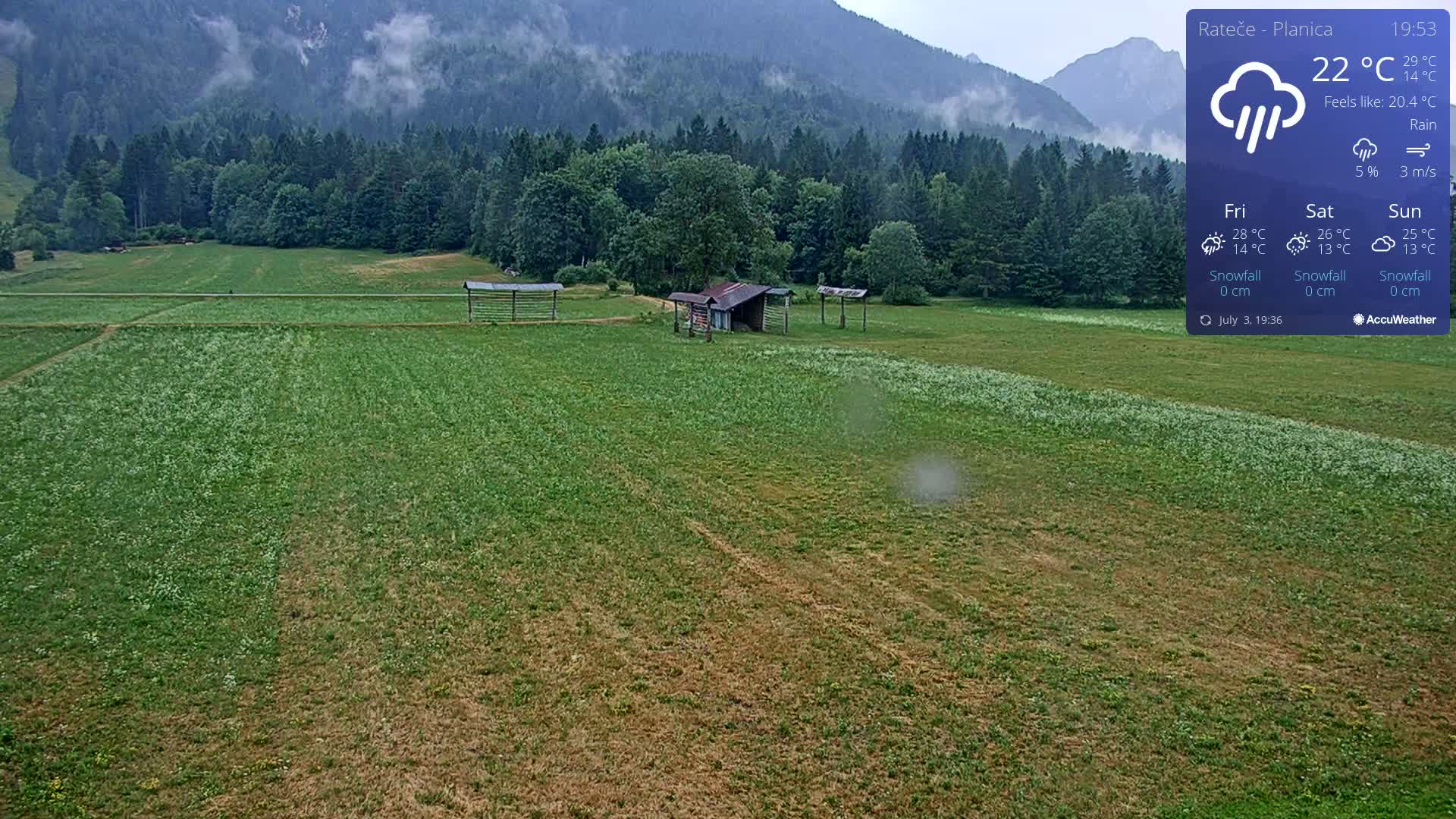 Ponca Rateče, Kranjska Gora Cross & Ski Country Tracks Live Cam - Jesenice, Gorenjska (Upper Carniola), Slovenia