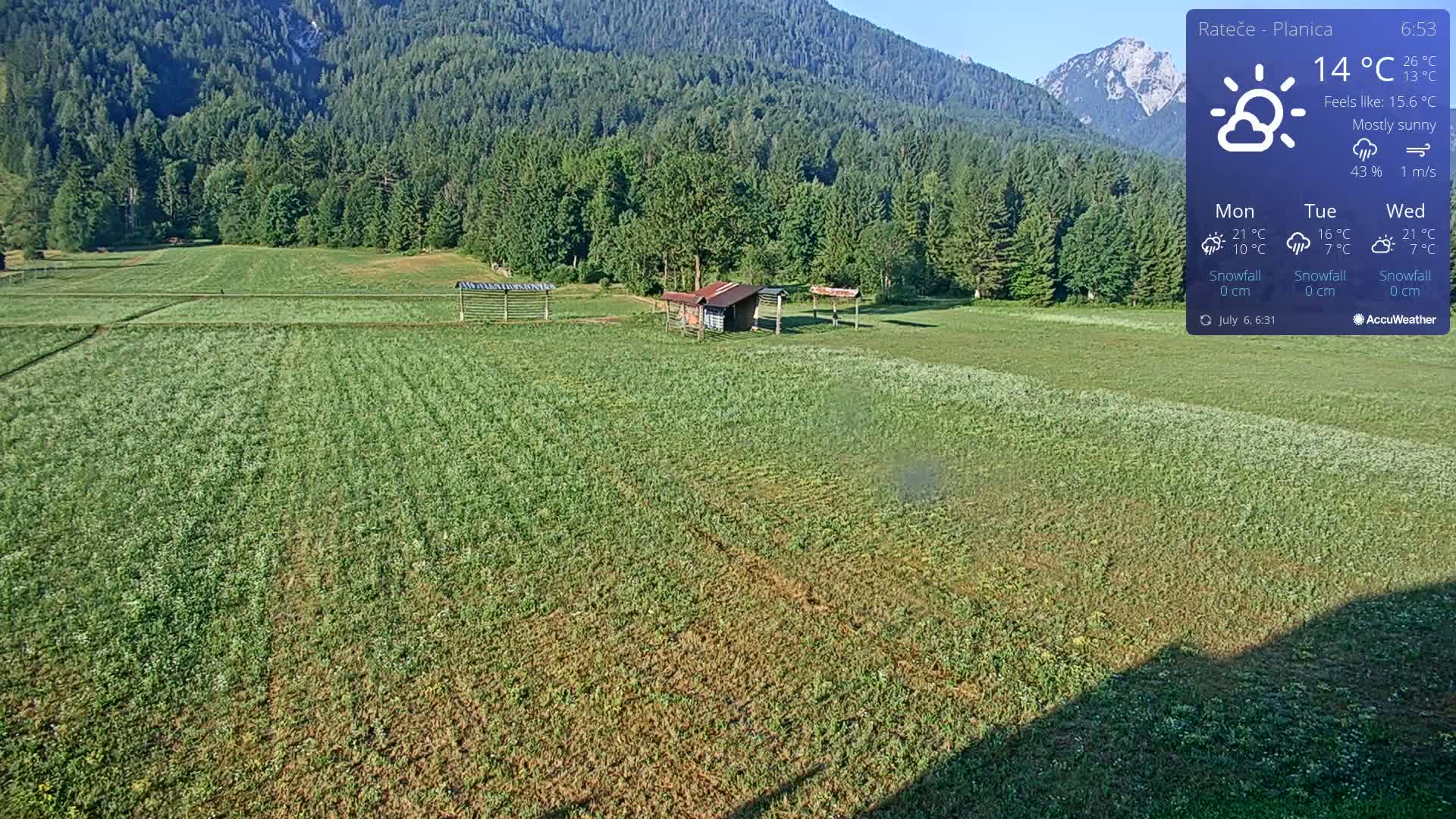 Ponca Rateče, Kranjska Gora Cross & Ski Country Tracks Live Cam - Jesenice, Gorenjska (Upper Carniola), Slovenia