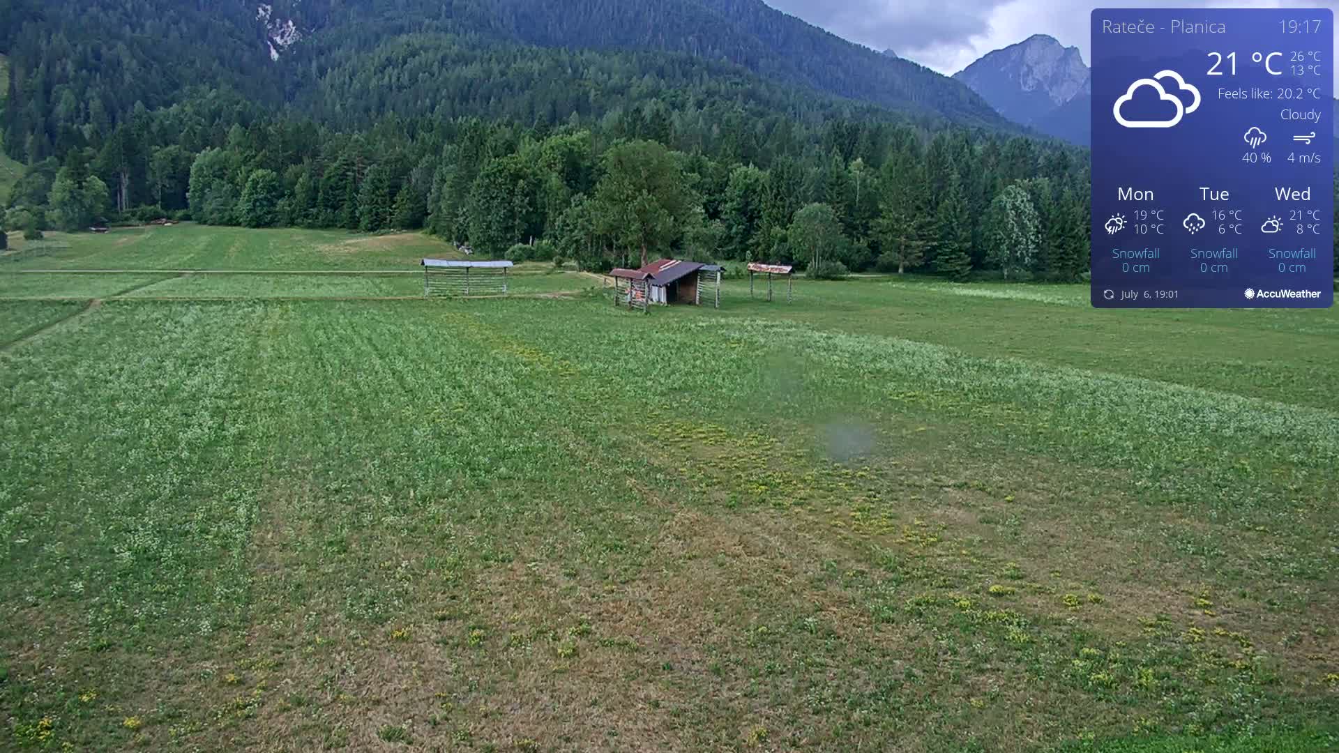 Ponca Rateče, Kranjska Gora Cross & Ski Country Tracks Live Cam - Jesenice, Gorenjska (Upper Carniola), Slovenia