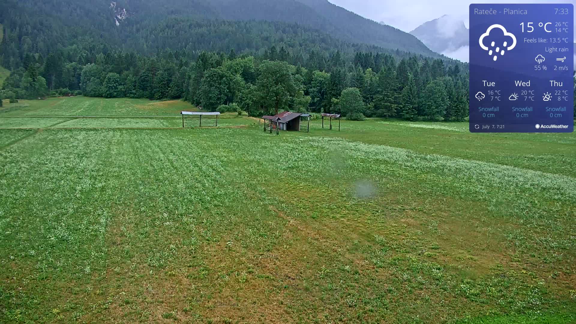 Ponca Rateče, Kranjska Gora Cross & Ski Country Tracks Live Cam - Jesenice, Gorenjska (Upper Carniola), Slovenia