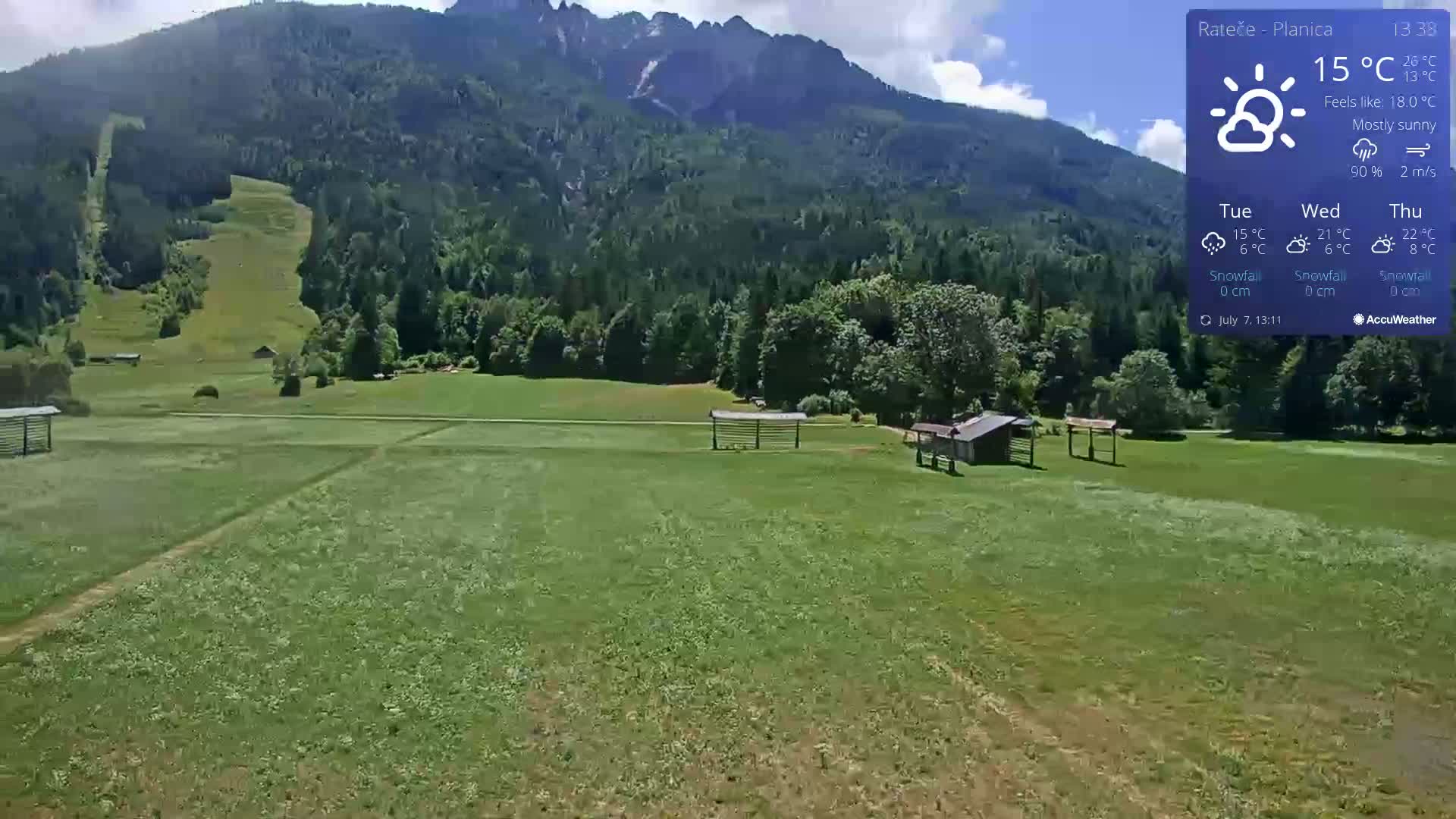 Ponca Rateče, Kranjska Gora Cross & Ski Country Tracks Live Cam - Jesenice, Gorenjska (Upper Carniola), Slovenia
