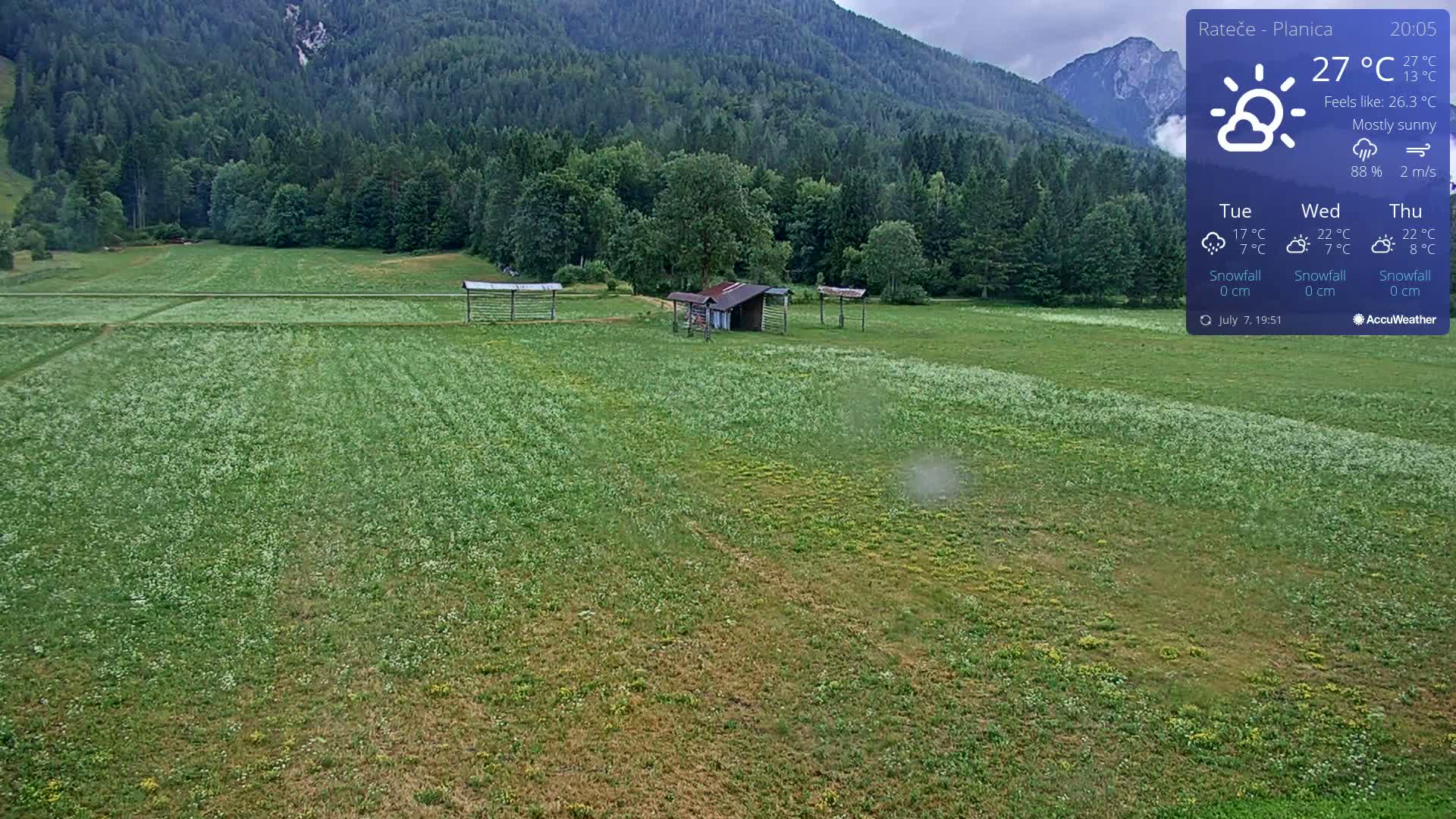 Ponca Rateče, Kranjska Gora Cross & Ski Country Tracks Live Cam - Jesenice, Gorenjska (Upper Carniola), Slovenia