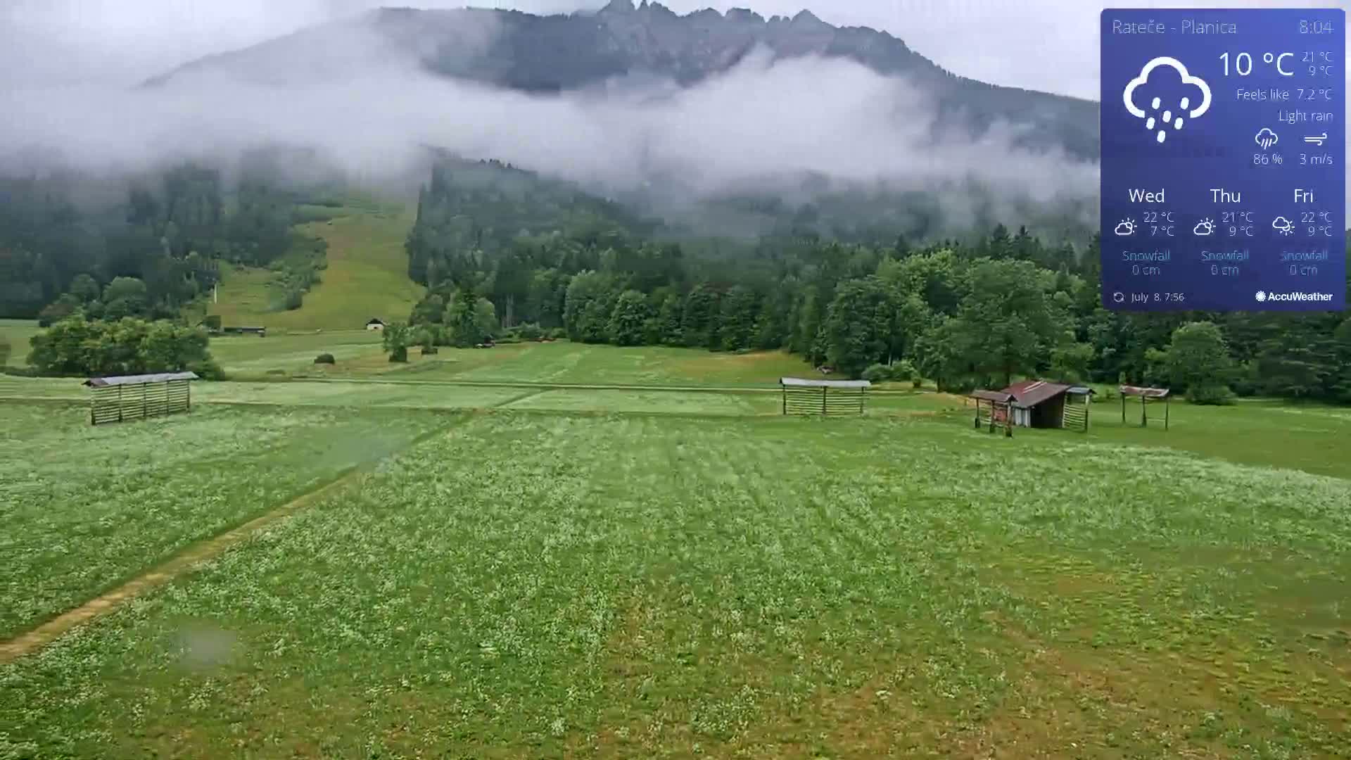 Ponca Rateče, Kranjska Gora Cross & Ski Country Tracks Live Cam - Jesenice, Gorenjska (Upper Carniola), Slovenia