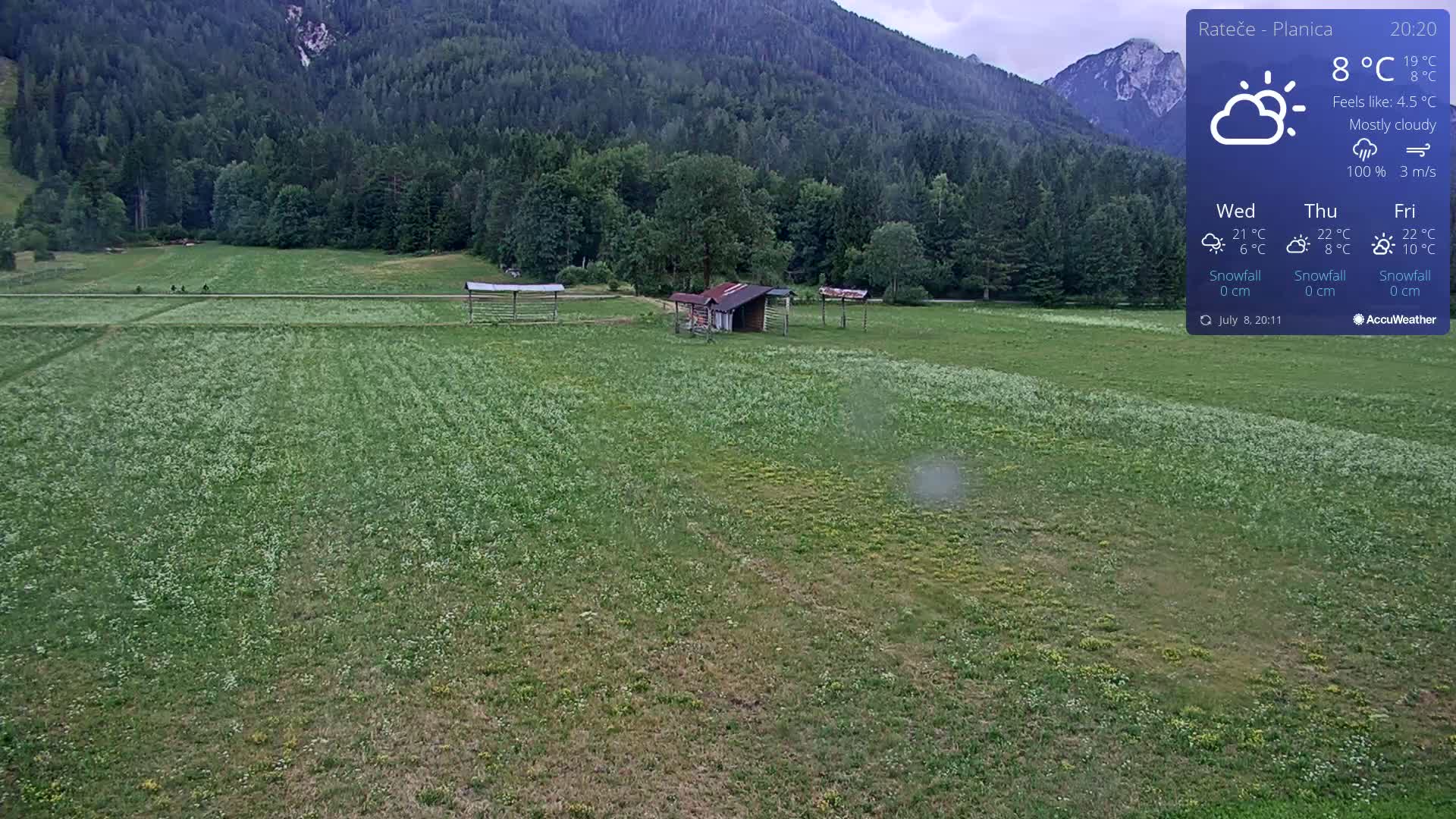 Ponca Rateče, Kranjska Gora Cross & Ski Country Tracks Live Cam - Jesenice, Gorenjska (Upper Carniola), Slovenia