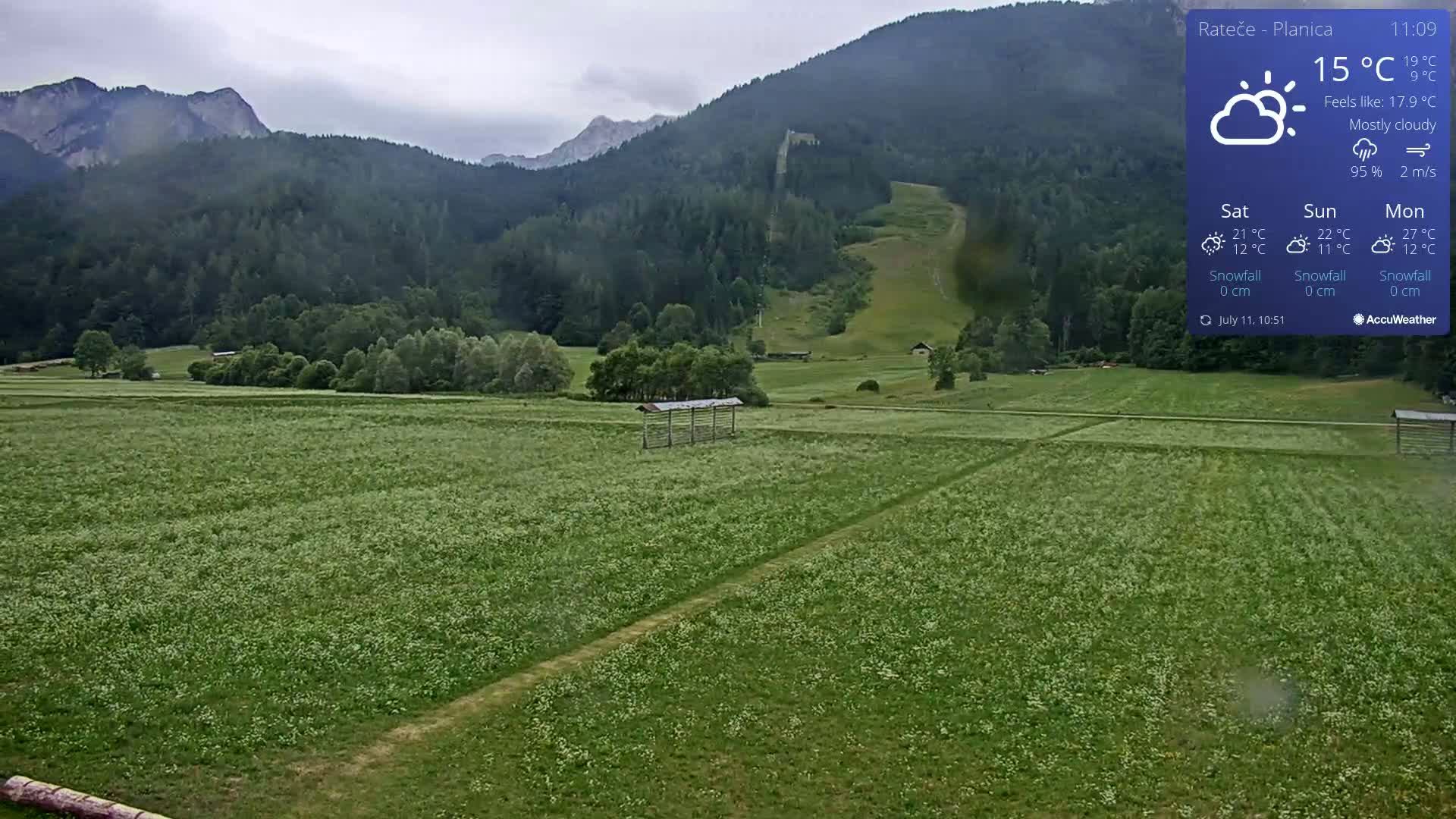 Ponca Rateče, Kranjska Gora Cross & Ski Country Tracks Live Cam - Jesenice, Gorenjska (Upper Carniola), Slovenia
