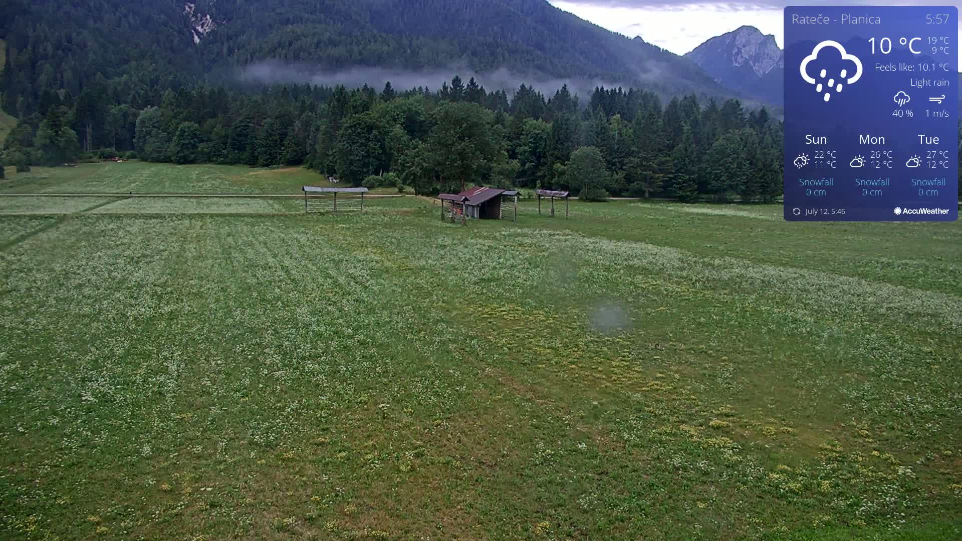 Ponca Rateče, Kranjska Gora Cross & Ski Country Tracks Live Cam - Jesenice, Gorenjska (Upper Carniola), Slovenia