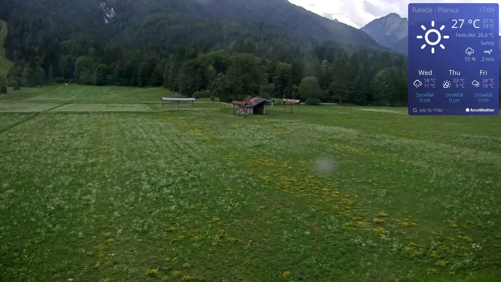 Ponca Rateče, Kranjska Gora Cross & Ski Country Tracks Live Cam - Jesenice, Gorenjska (Upper Carniola), Slovenia