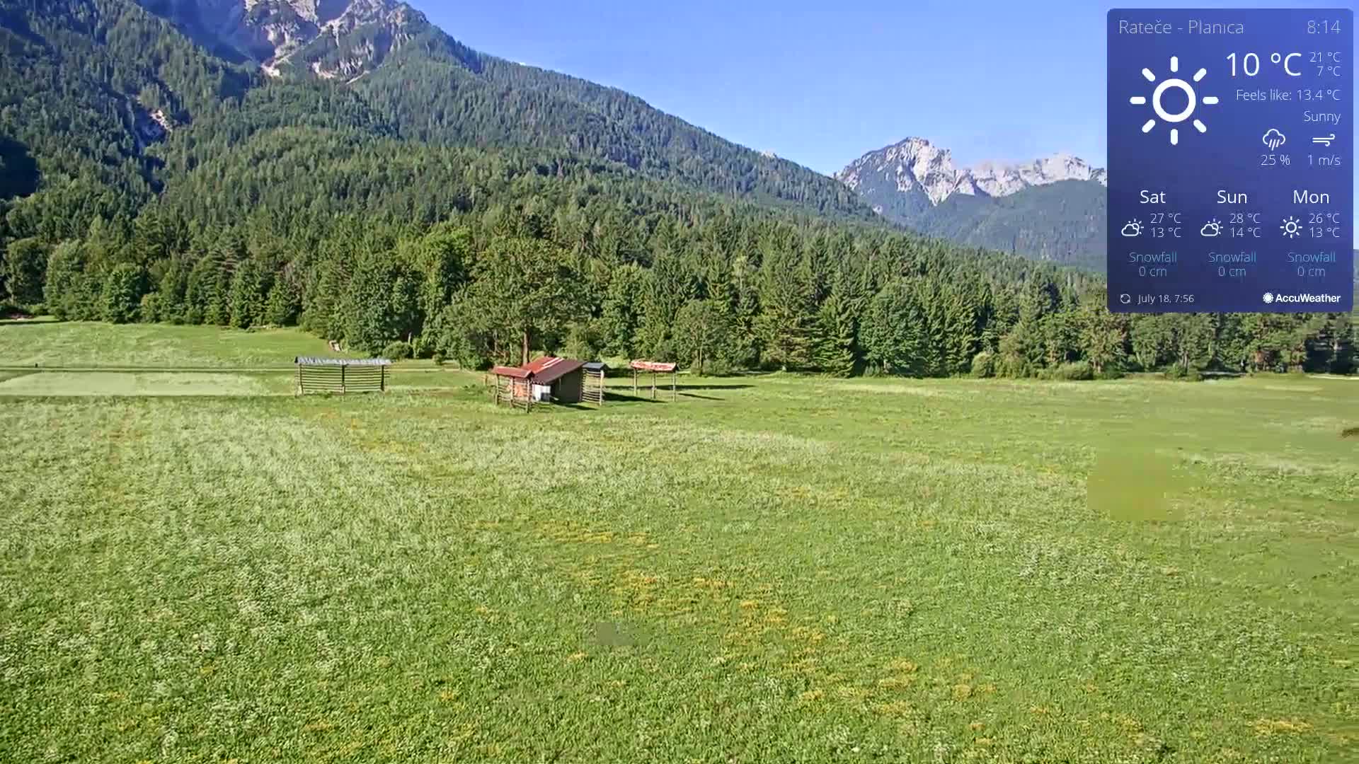 Ponca Rateče, Kranjska Gora Cross & Ski Country Tracks Live Cam - Jesenice, Gorenjska (Upper Carniola), Slovenia
