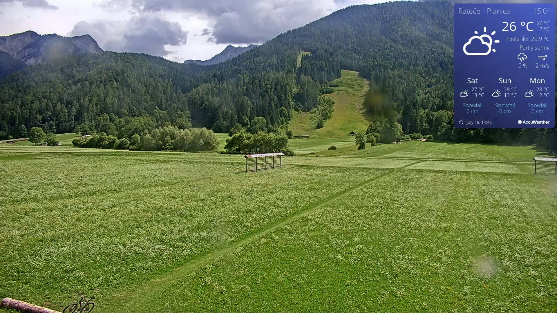 Ponca Rateče, Kranjska Gora Cross & Ski Country Tracks Live Cam - Jesenice, Gorenjska (Upper Carniola), Slovenia