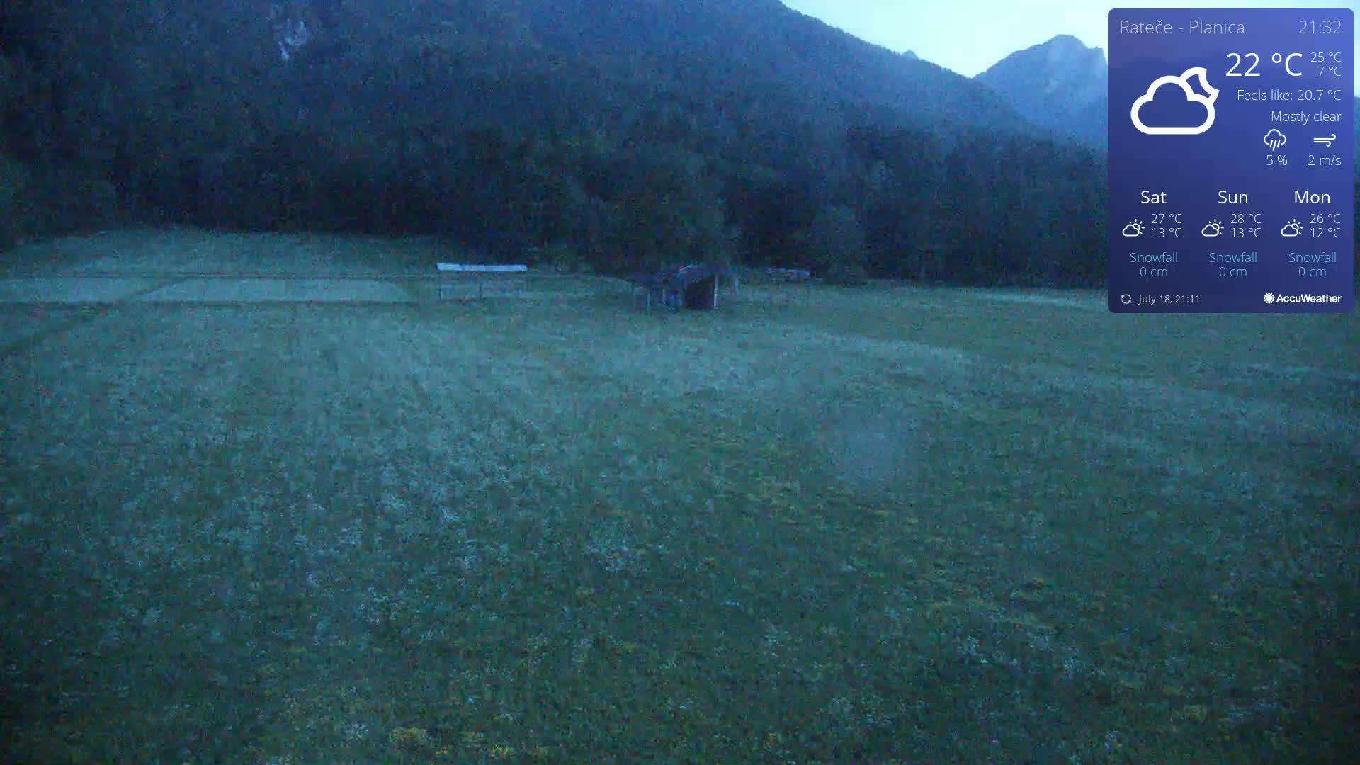 Ponca Rateče, Kranjska Gora Cross & Ski Country Tracks Live Cam - Jesenice, Gorenjska (Upper Carniola), Slovenia
