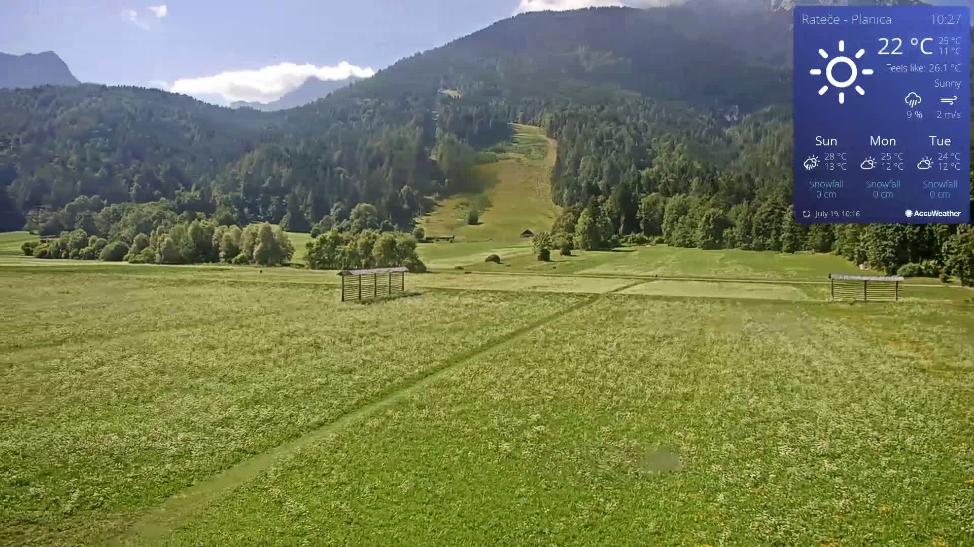 Ponca Rateče, Kranjska Gora Cross & Ski Country Tracks Live Cam - Jesenice, Gorenjska (Upper Carniola), Slovenia