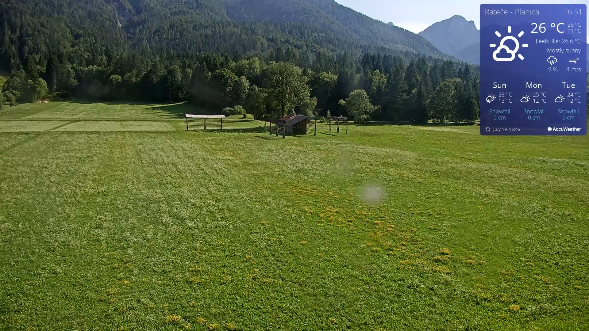 Ponca Rateče, Kranjska Gora Cross & Ski Country Tracks Live Cam - Jesenice, Gorenjska (Upper Carniola), Slovenia