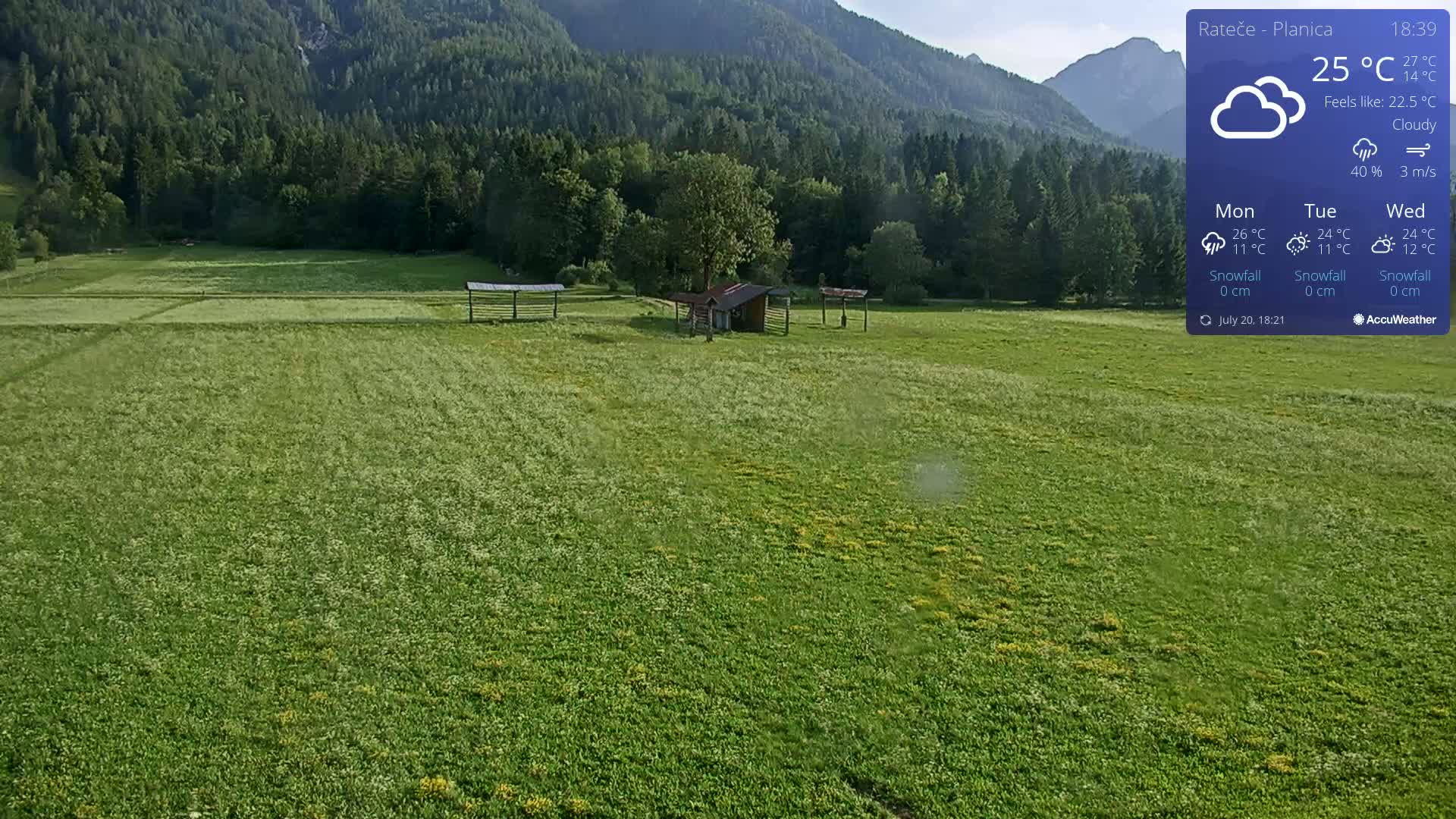 Ponca Rateče, Kranjska Gora Cross & Ski Country Tracks Live Cam - Jesenice, Gorenjska (Upper Carniola), Slovenia
