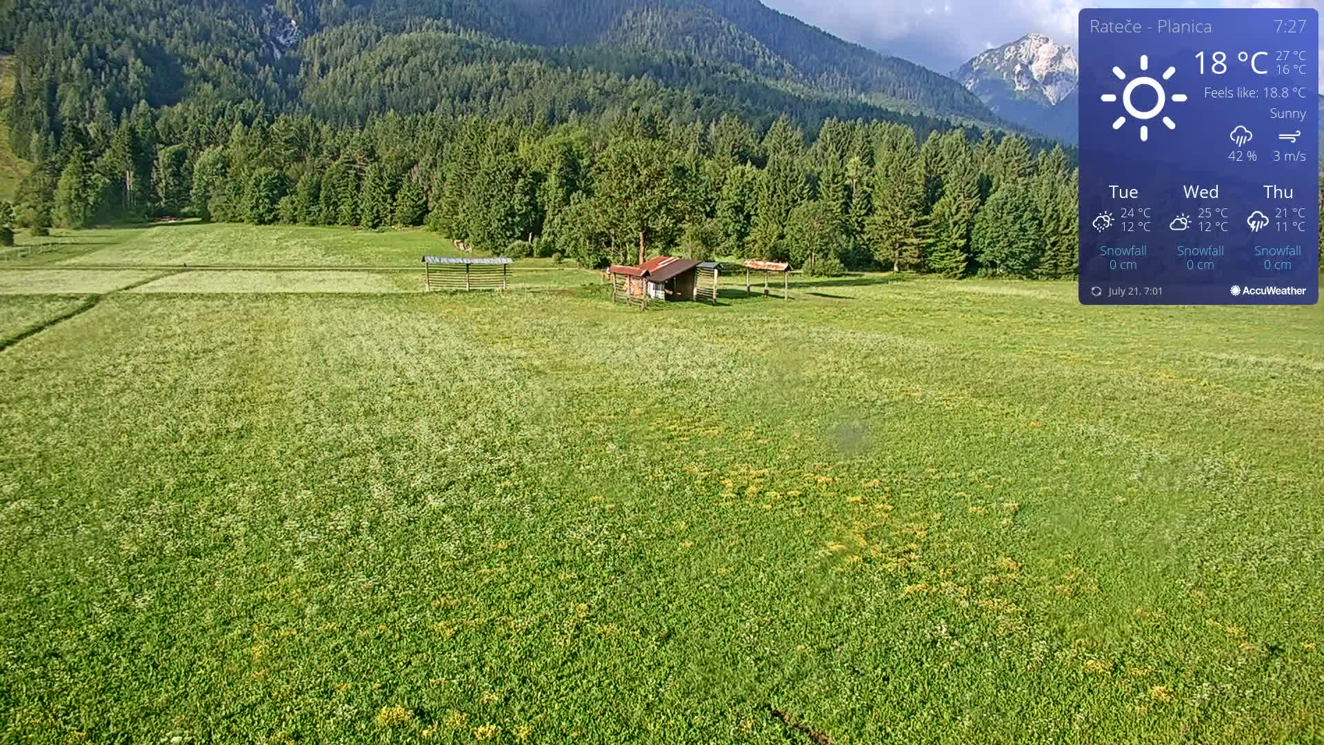 Ponca Rateče, Kranjska Gora Cross & Ski Country Tracks Live Cam - Jesenice, Gorenjska (Upper Carniola), Slovenia