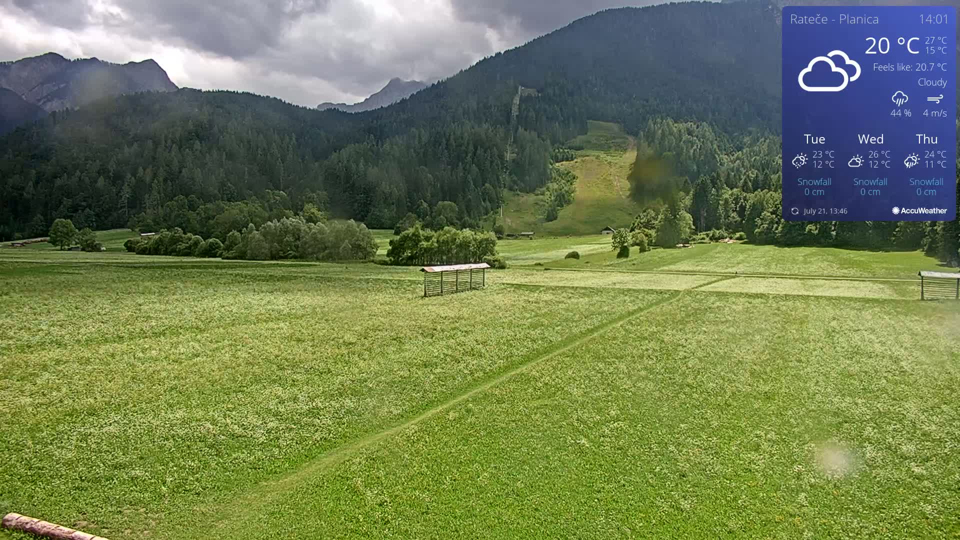Ponca Rateče, Kranjska Gora Cross & Ski Country Tracks Live Cam - Jesenice, Gorenjska (Upper Carniola), Slovenia