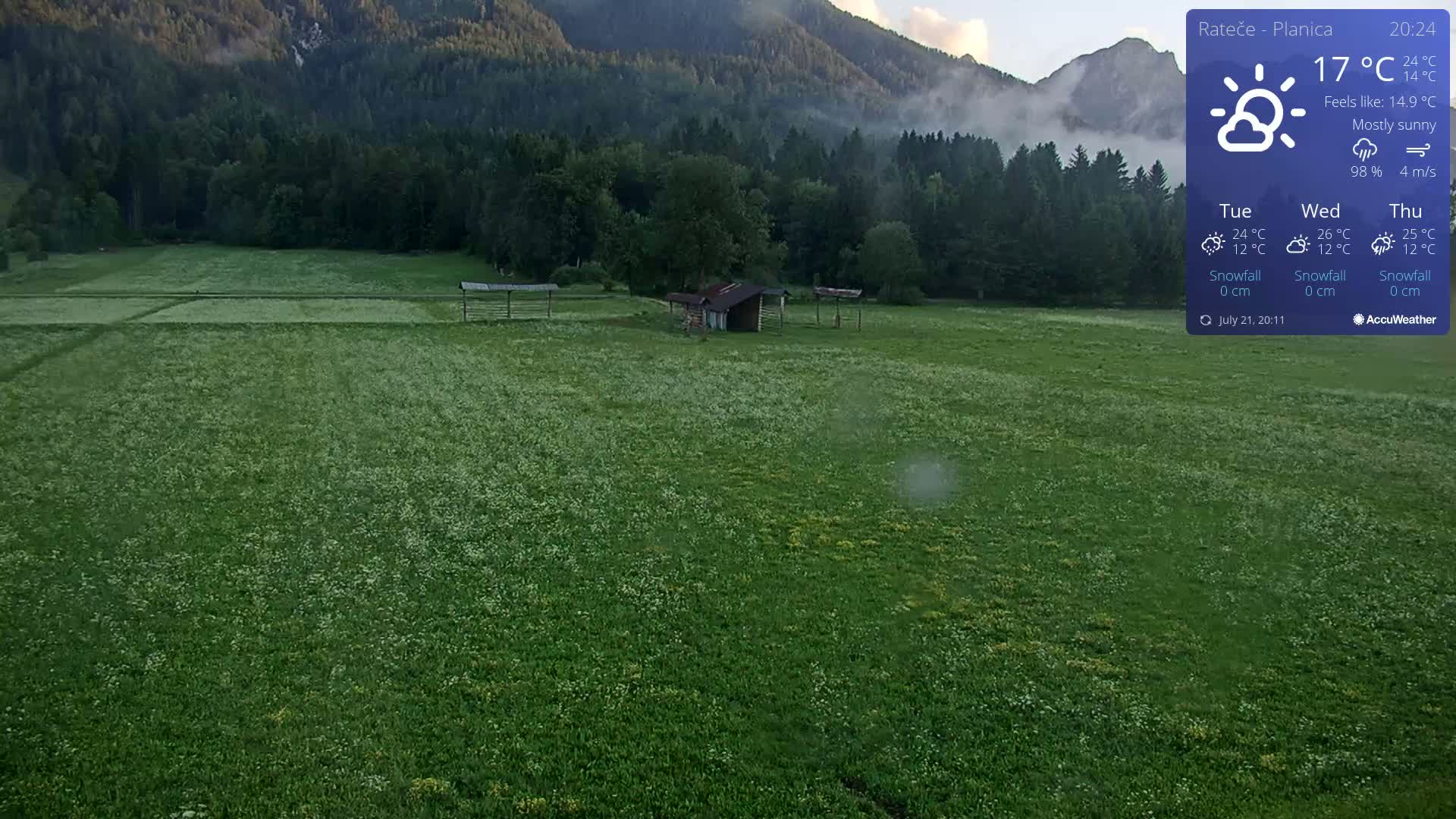 Ponca Rateče, Kranjska Gora Cross & Ski Country Tracks Live Cam - Jesenice, Gorenjska (Upper Carniola), Slovenia