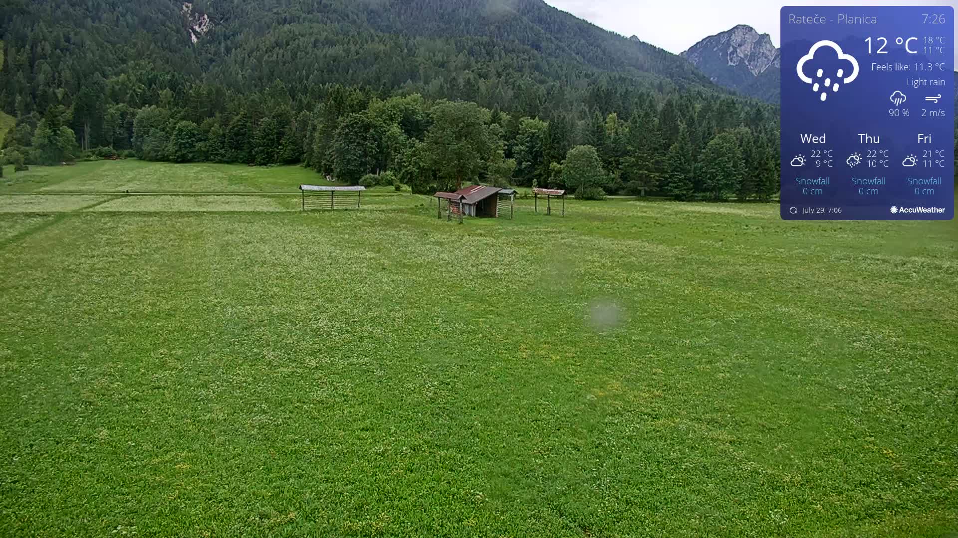 Ponca Rateče, Kranjska Gora Cross & Ski Country Tracks Live Cam - Jesenice, Gorenjska (Upper Carniola), Slovenia