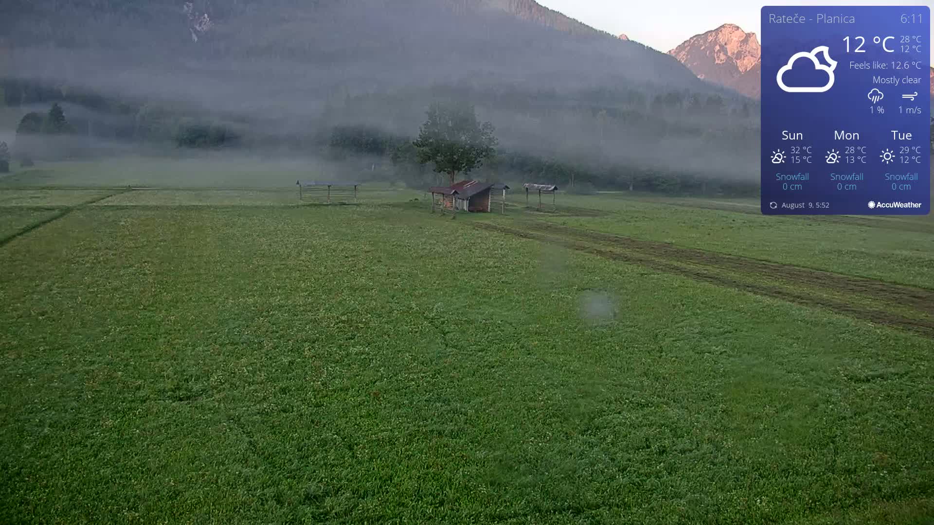 Ponca Rateče, Kranjska Gora Cross & Ski Country Tracks Live Cam - Jesenice, Gorenjska (Upper Carniola), Slovenia