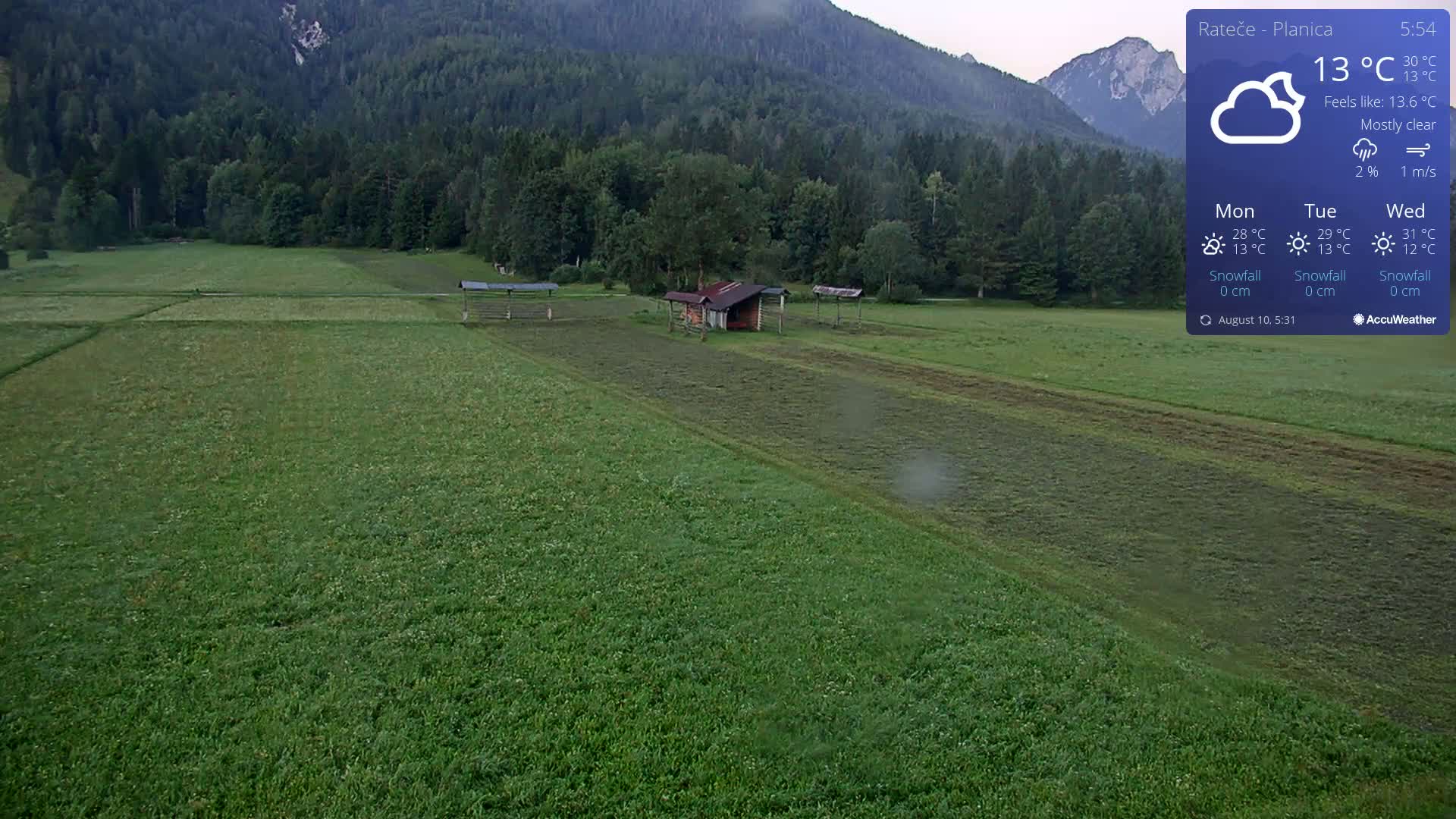 Ponca Rateče, Kranjska Gora Cross & Ski Country Tracks Live Cam - Jesenice, Gorenjska (Upper Carniola), Slovenia
