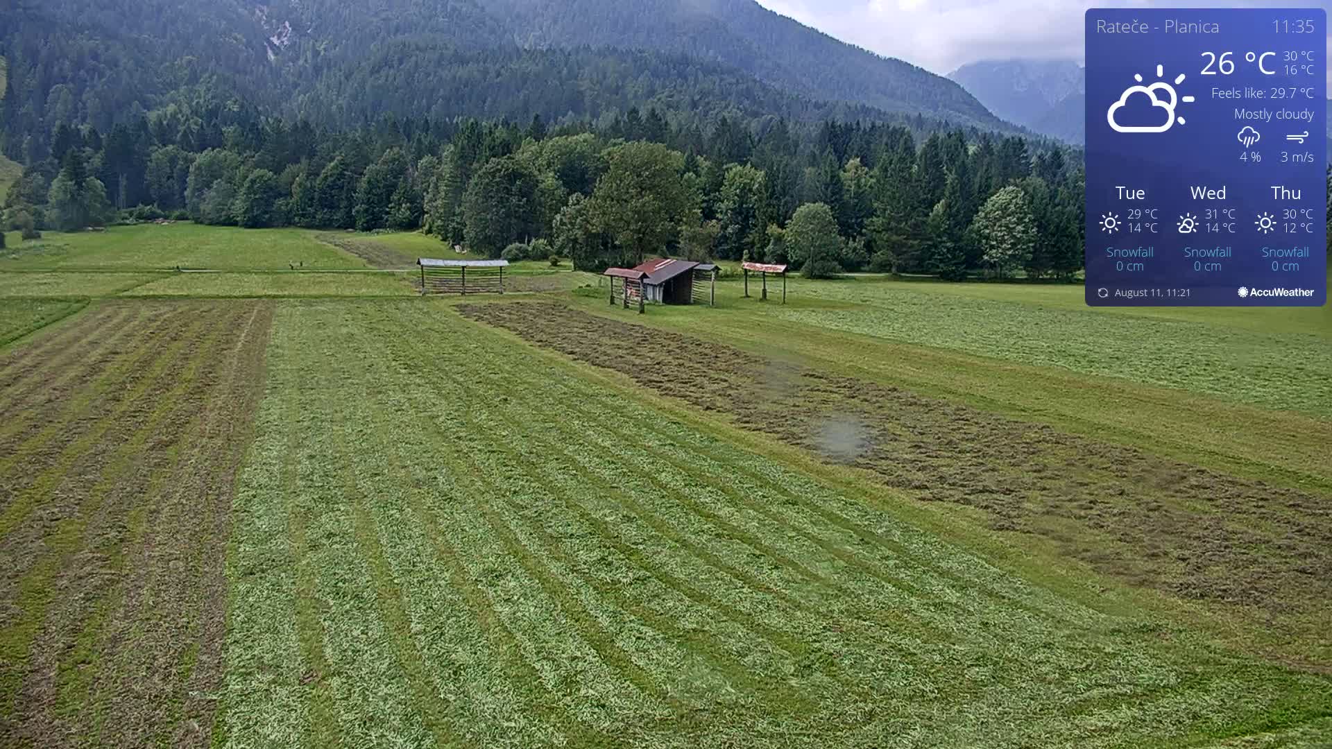 Ponca Rateče, Kranjska Gora Cross & Ski Country Tracks Live Cam - Jesenice, Gorenjska (Upper Carniola), Slovenia