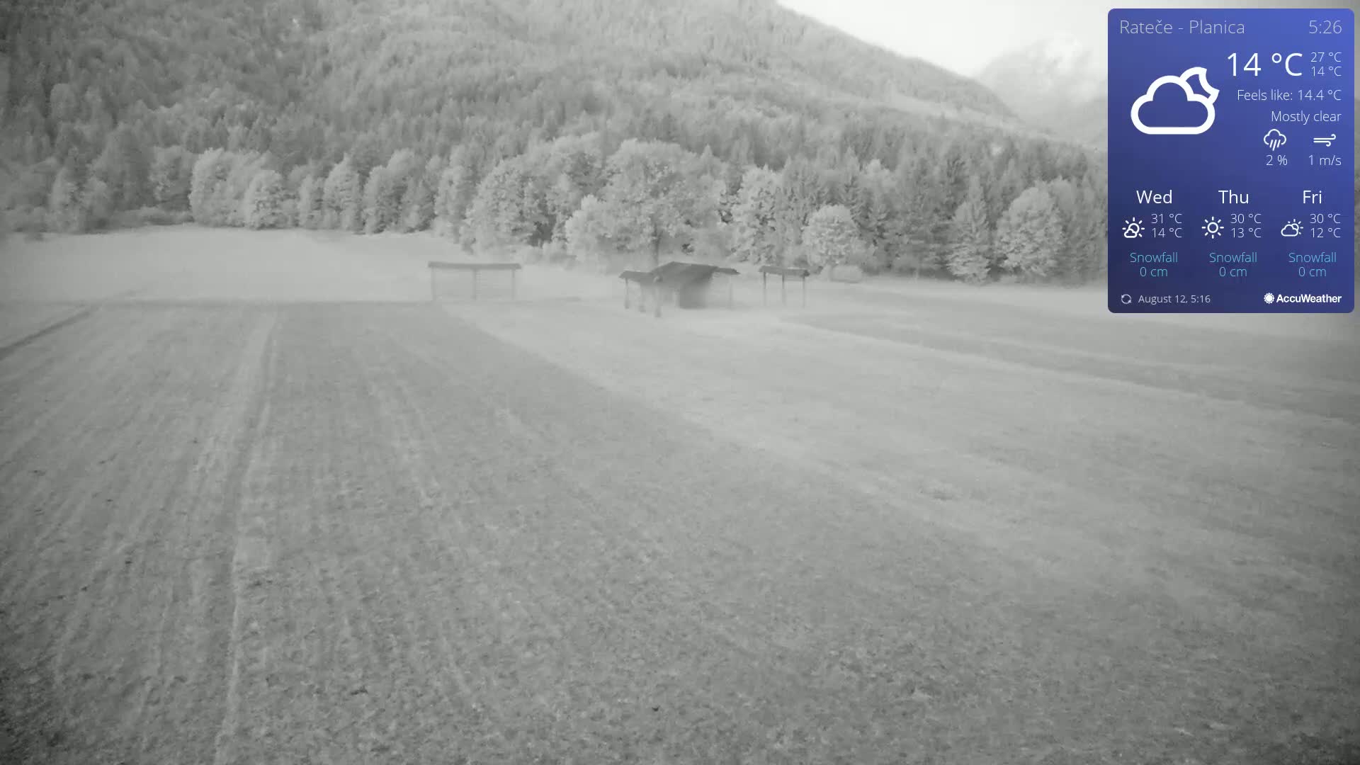 Ponca Rateče, Kranjska Gora Cross & Ski Country Tracks Live Cam - Jesenice, Gorenjska (Upper Carniola), Slovenia