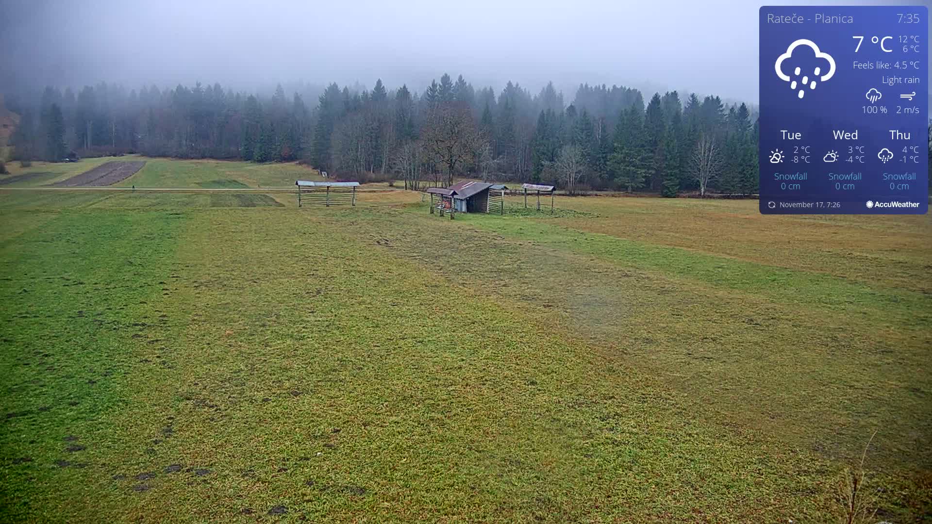 Ponca Rateče, Kranjska Gora Cross & Ski Country Tracks Live Cam - Jesenice, Gorenjska (Upper Carniola), Slovenia