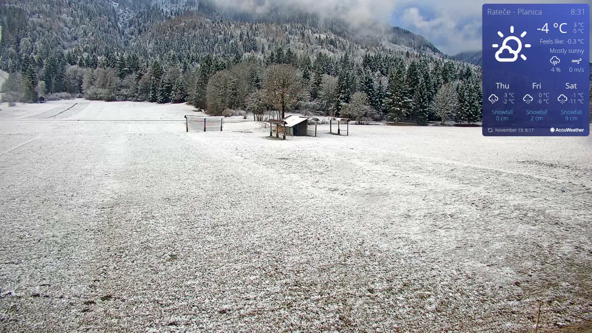 Ponca Rateče, Kranjska Gora Cross & Ski Country Tracks Live Cam - Jesenice, Gorenjska (Upper Carniola), Slovenia