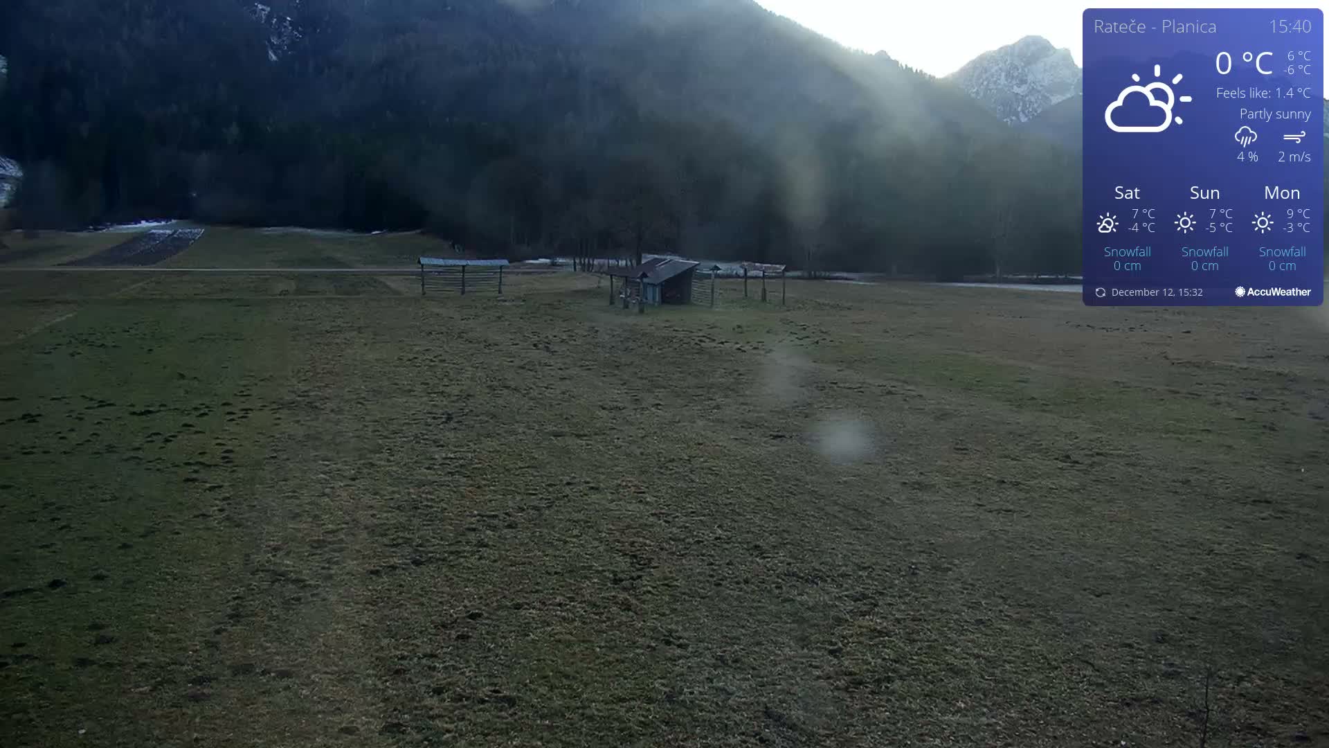 Ponca Rateče, Kranjska Gora Cross & Ski Country Tracks Live Cam - Jesenice, Gorenjska (Upper Carniola), Slovenia