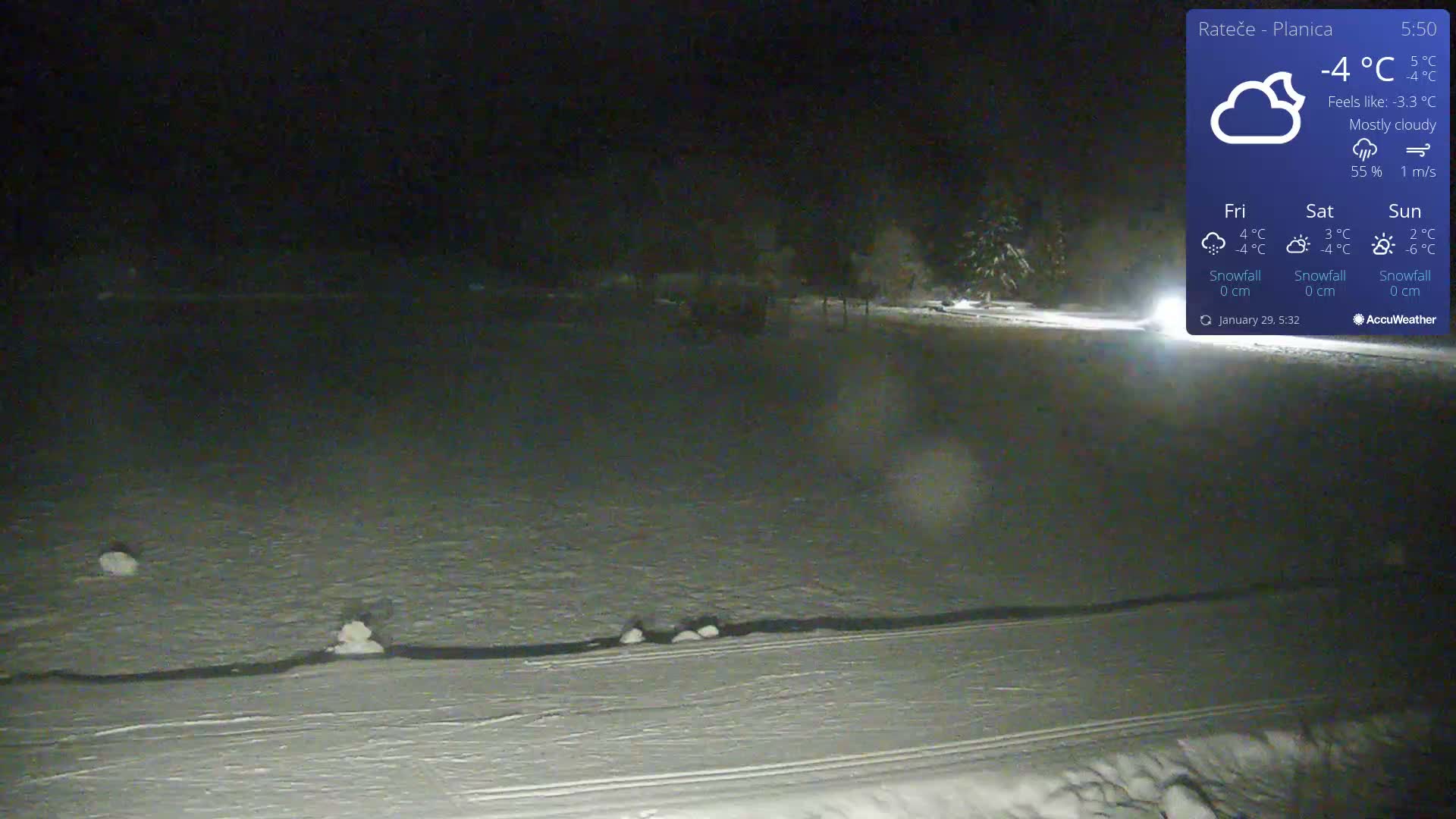 Ponca Rateče, Kranjska Gora Cross & Ski Country Tracks Live Cam - Jesenice, Gorenjska (Upper Carniola), Slovenia