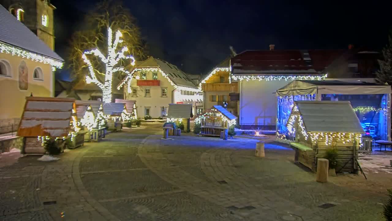 Kranjska Gora Town Center Live Cam - Jesenice, Gorenjska (Upper Carniola), Slovenia