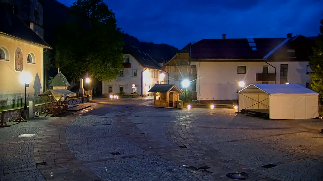 Kranjska Gora Town Center Live Cam - Jesenice, Gorenjska (Upper Carniola), Slovenia