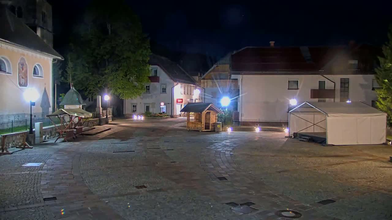 Kranjska Gora Town Center Live Cam - Jesenice, Gorenjska (Upper Carniola), Slovenia