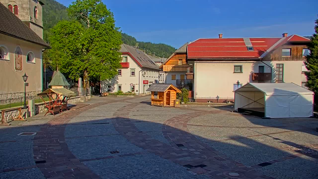 Kranjska Gora Town Center Live Cam - Jesenice, Gorenjska (Upper Carniola), Slovenia