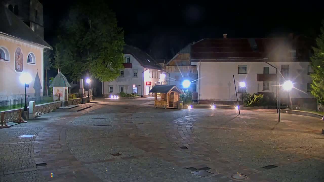 Kranjska Gora Town Center Live Cam - Jesenice, Gorenjska (Upper Carniola), Slovenia